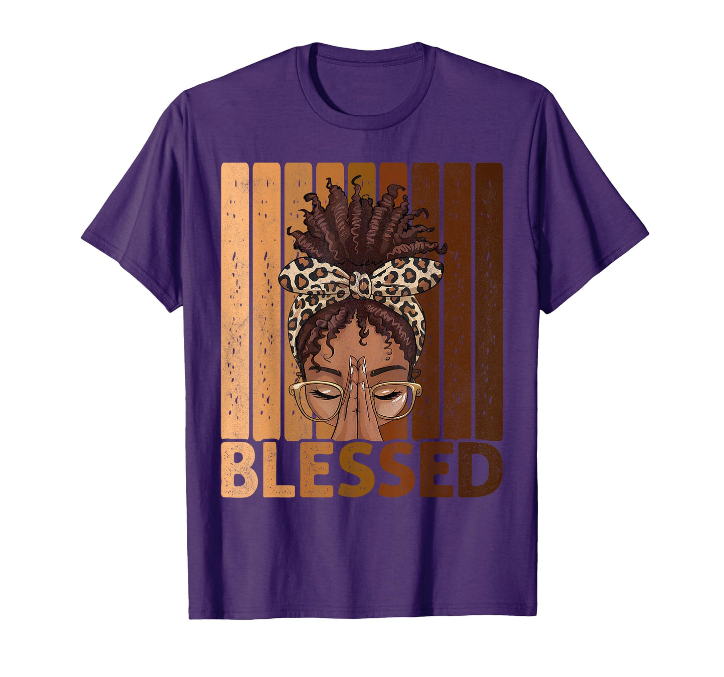 Blessed Black Woman Praying African American Christian T-Shirt