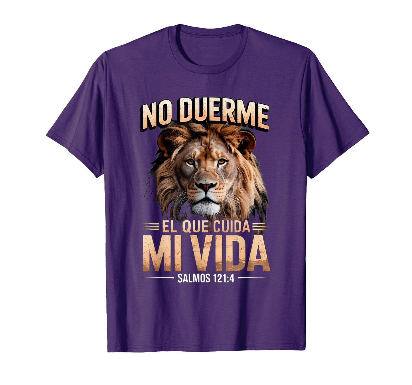 Salmos 121:4 – Dios Siempre Me Cuida Christian Lion T-Shirt