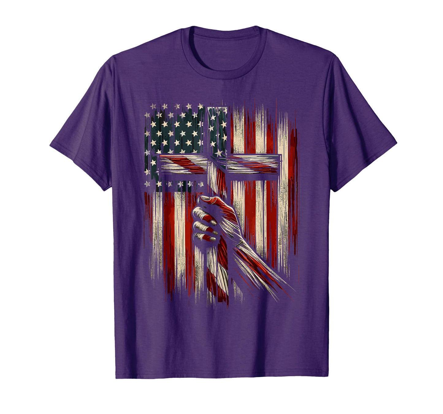 Christian Cross American Flag T-Shirt