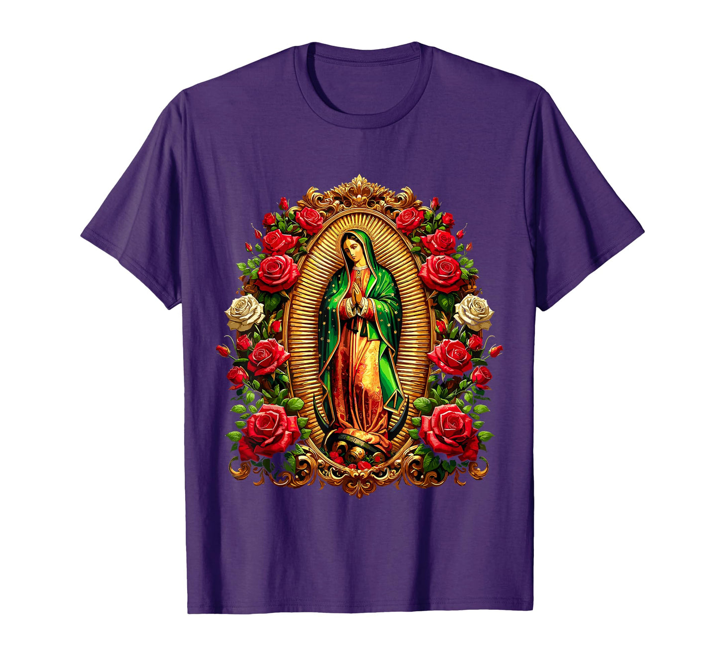 Virgen De Guadalupe Sant Mary Christian Religious T-Shirt