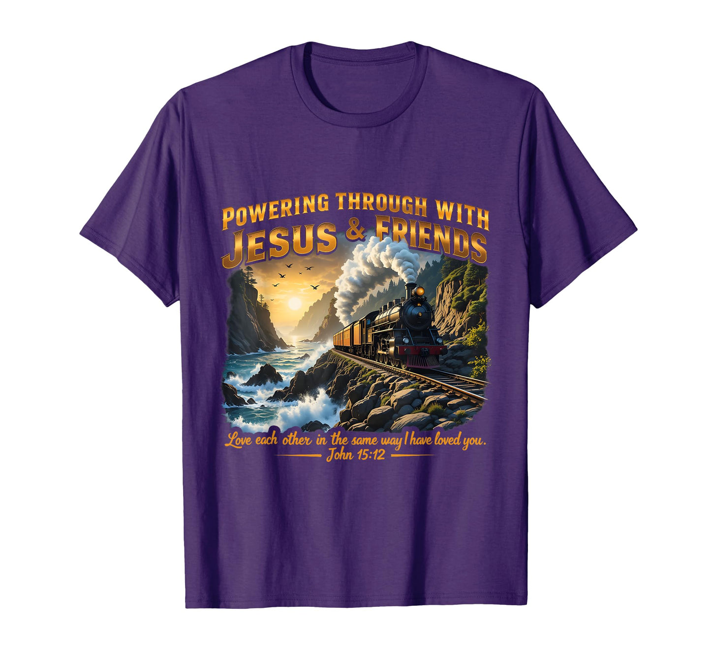 Through With Jesus Trip 2025 VBS Railway Train Ship Ocean T-Shirt