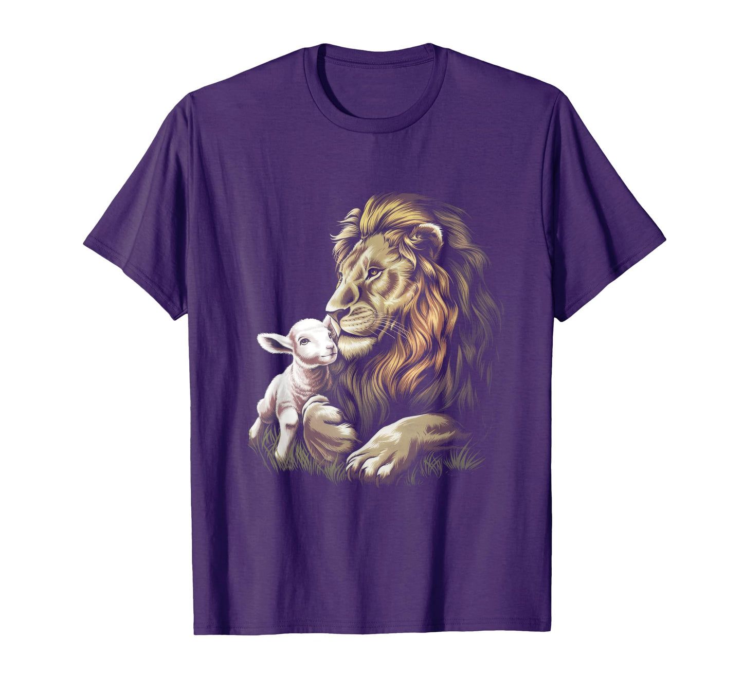 Christianity Lamb Lion Together Lion lamb Animal T-Shirt