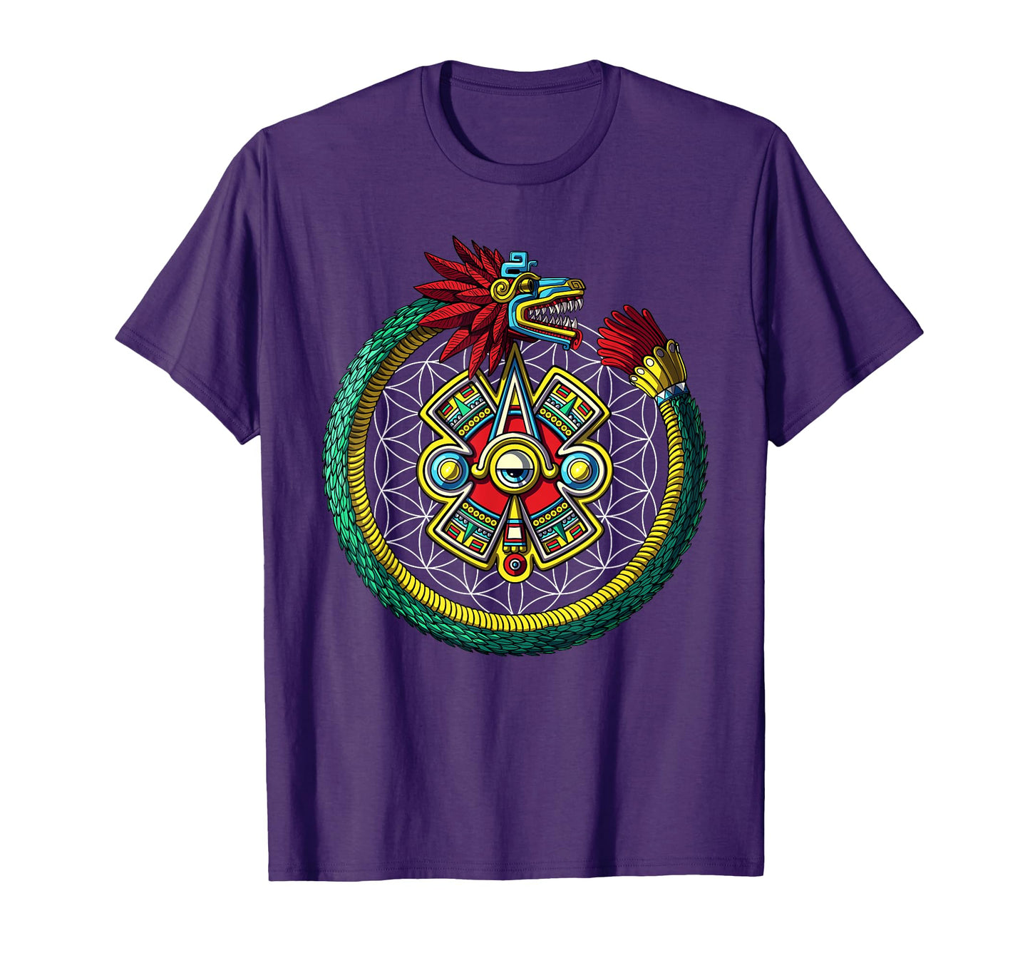 Aztec Quetzalcoatl Serpent Mayan Mythology Symbol T-Shirt