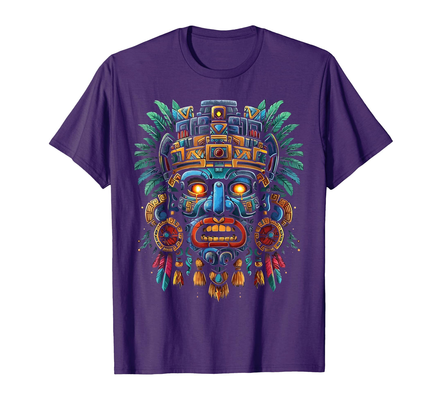 Aztec God Aztec Culture Mayan Indigenous Tlaloc Statue T-Shirt