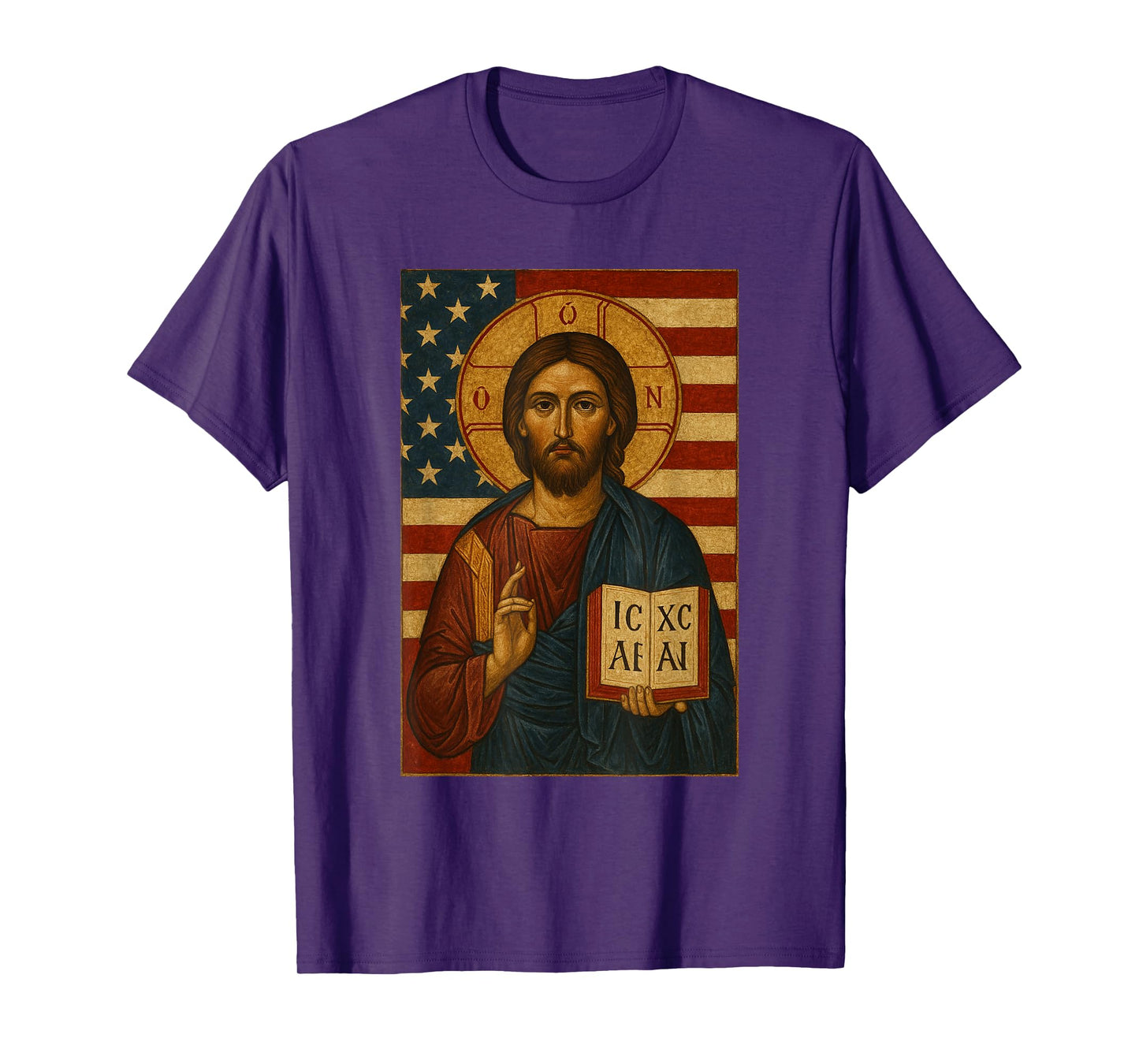 USA Loving Christian Jesus Christ Icon - Orthodox Catholic T-Shirt