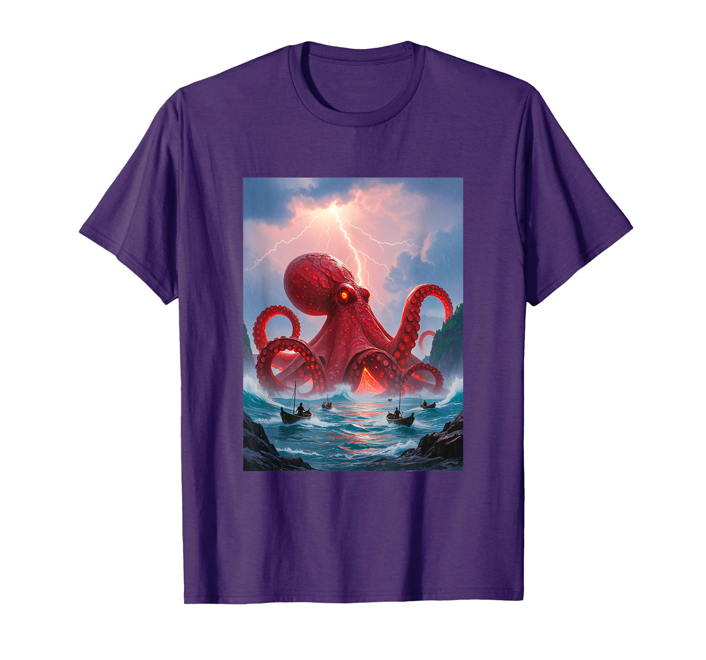 Akkorokamui, red octopus god of Ainu Japanese coast T-Shirt