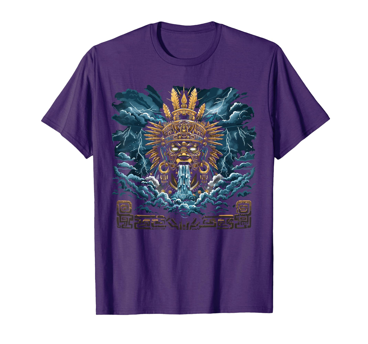 Aztec God Aztec Culture Mayan Indigenous Tlaloc Statue T-Shirt