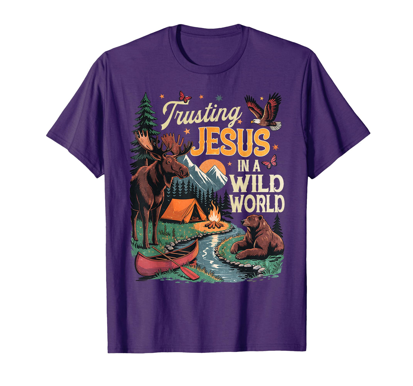 True-North Trusting Jesus In A Wild World Vbs Bear Nature T-Shirt
