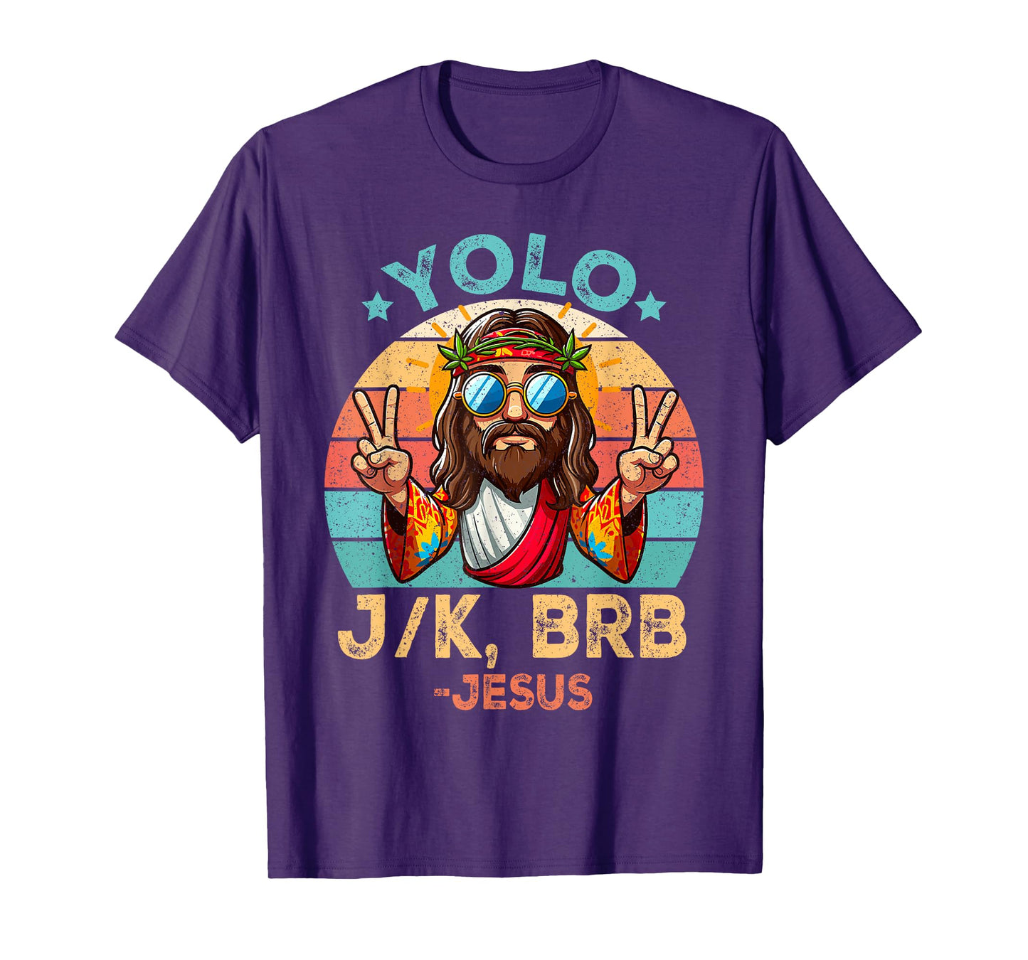 Yolo JK BRB Jesus Funny Easter Day Resurrection Christians T-Shirt