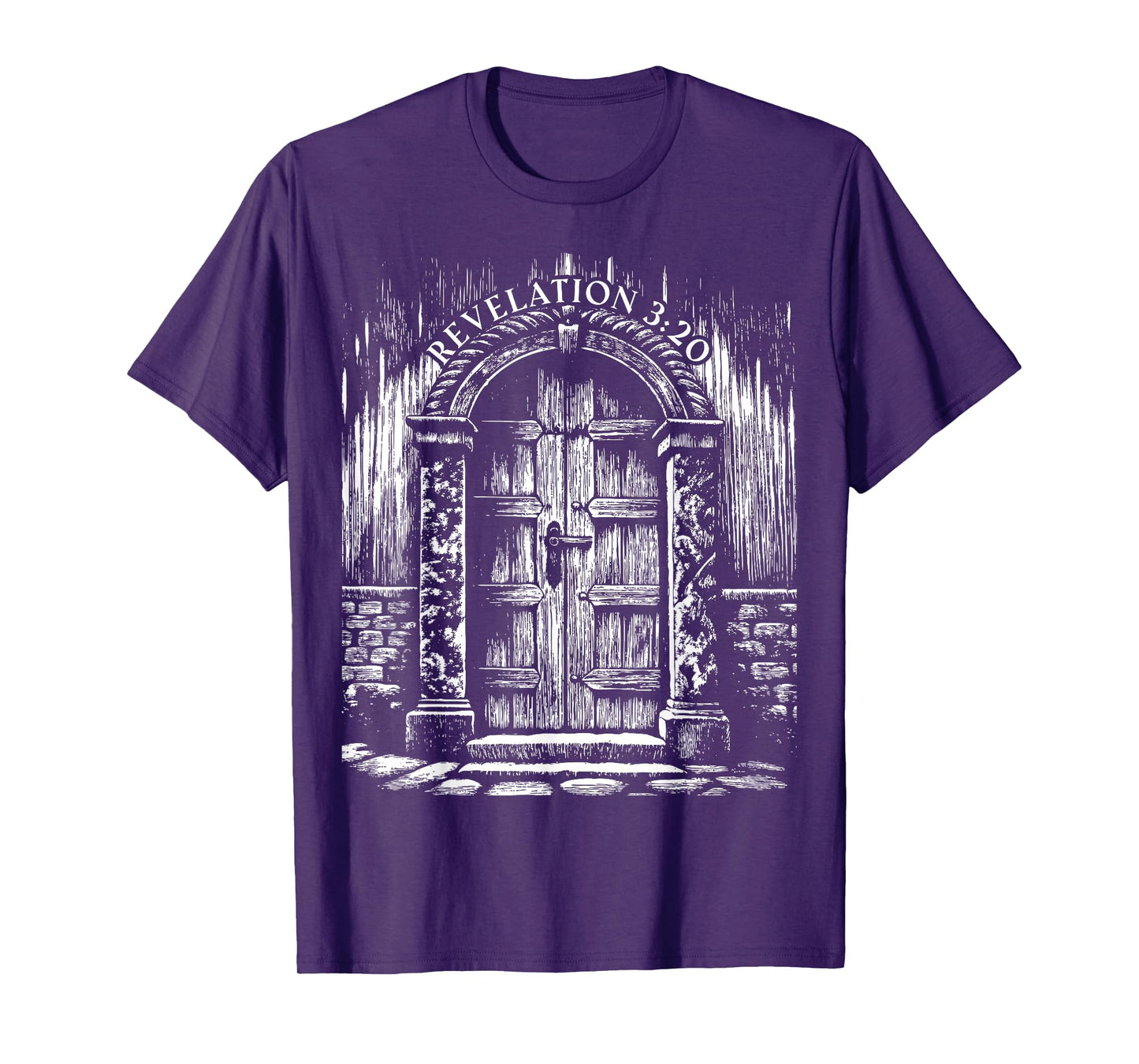 Revelation 3:20 I Stand at The Door and Knock - Jesus Quote T-Shirt