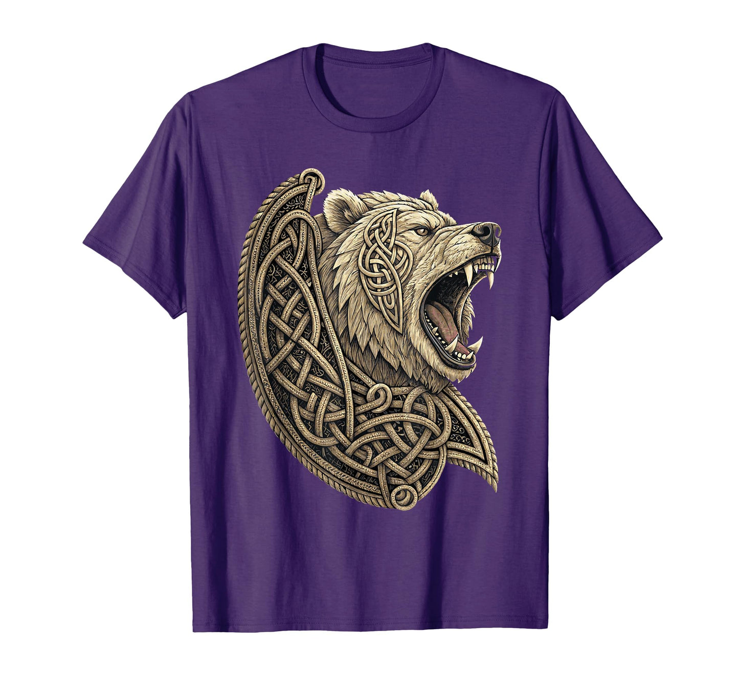 Retro Viking Berserker Bear – Norse Knotwork Warrior Symbol T-Shirt