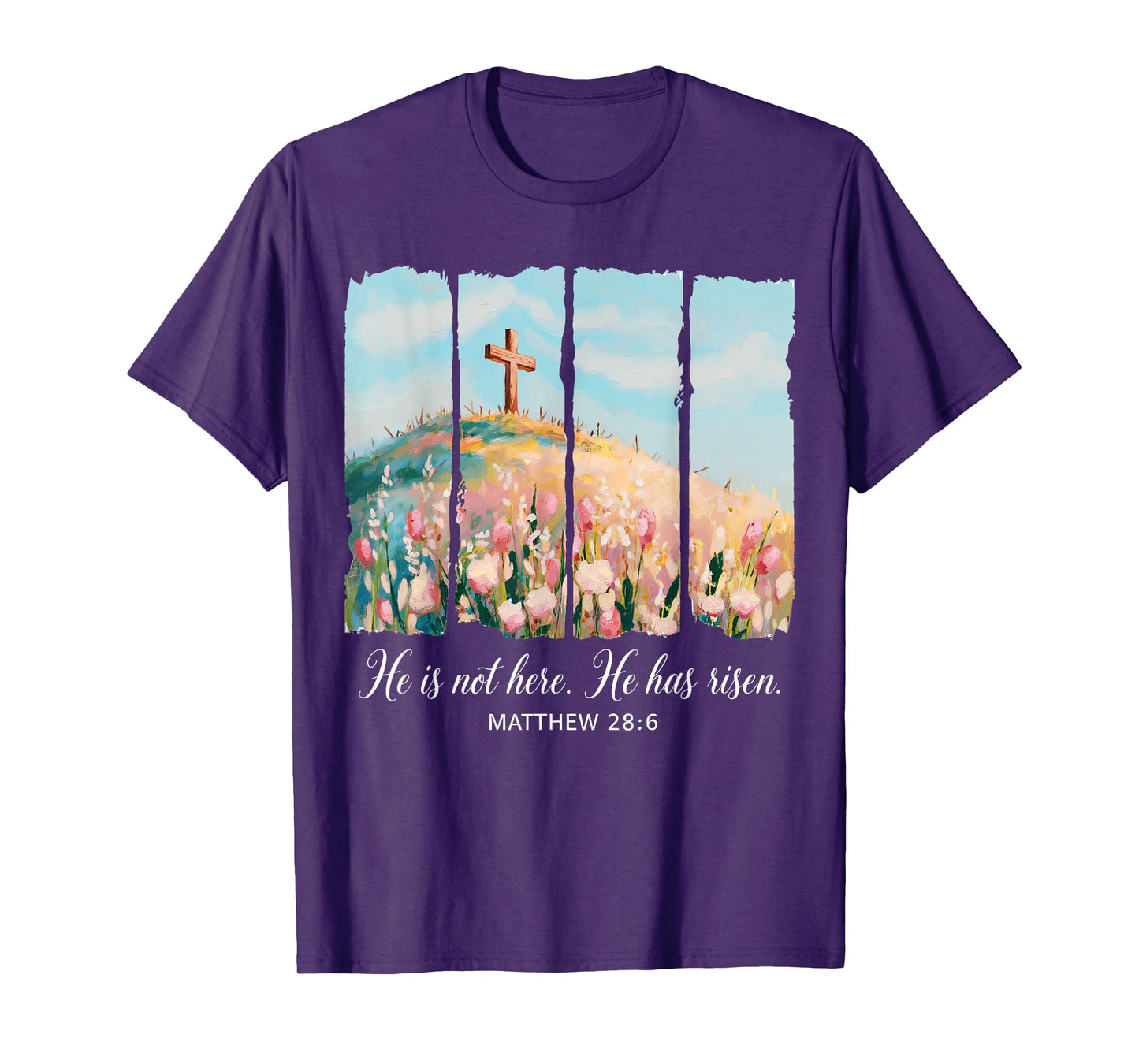 He is Risen Happy Easter Jesus Christian Women Girls Kids T-Shirt