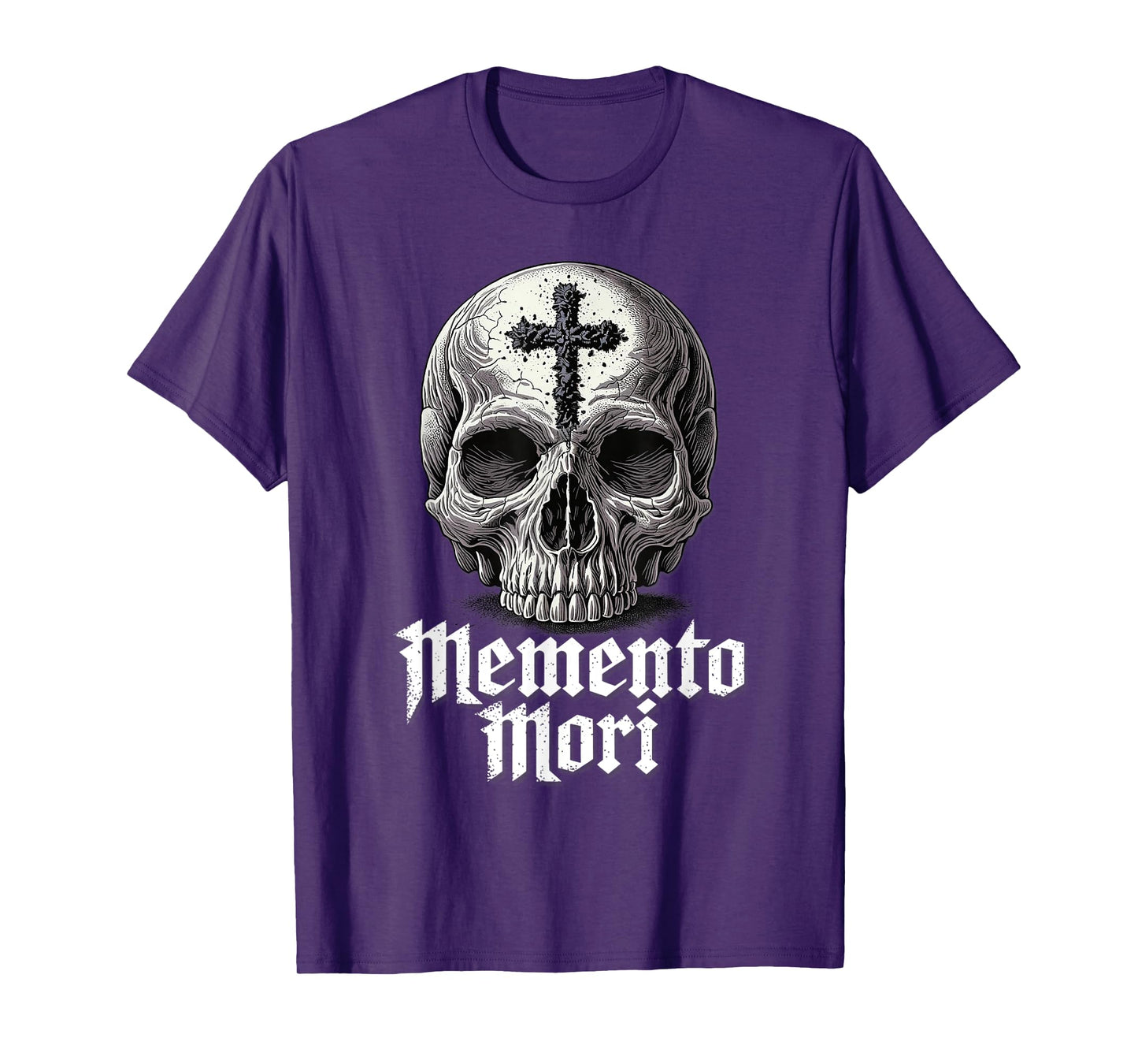 Memento Mori Catholic Crucifix Traditional Latin Mass Skull T-Shirt
