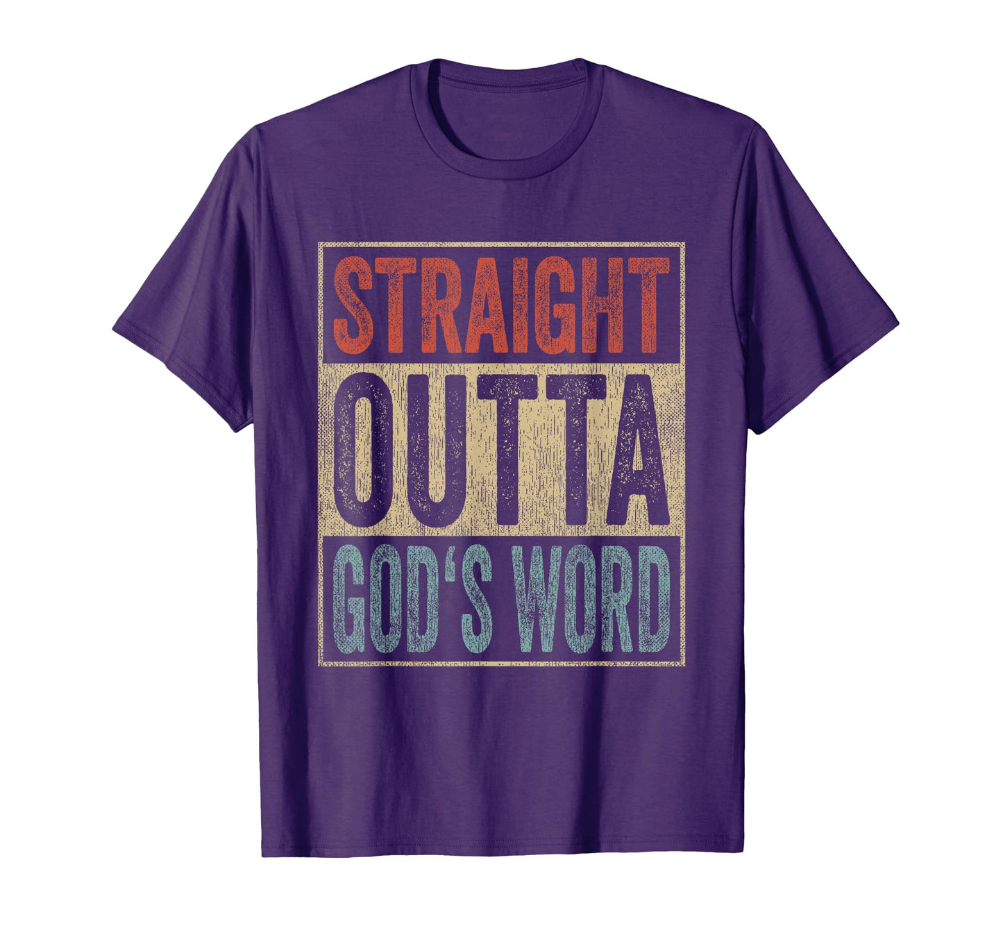 Retro Christian Outfit Straight Outta God's Word T-Shirt
