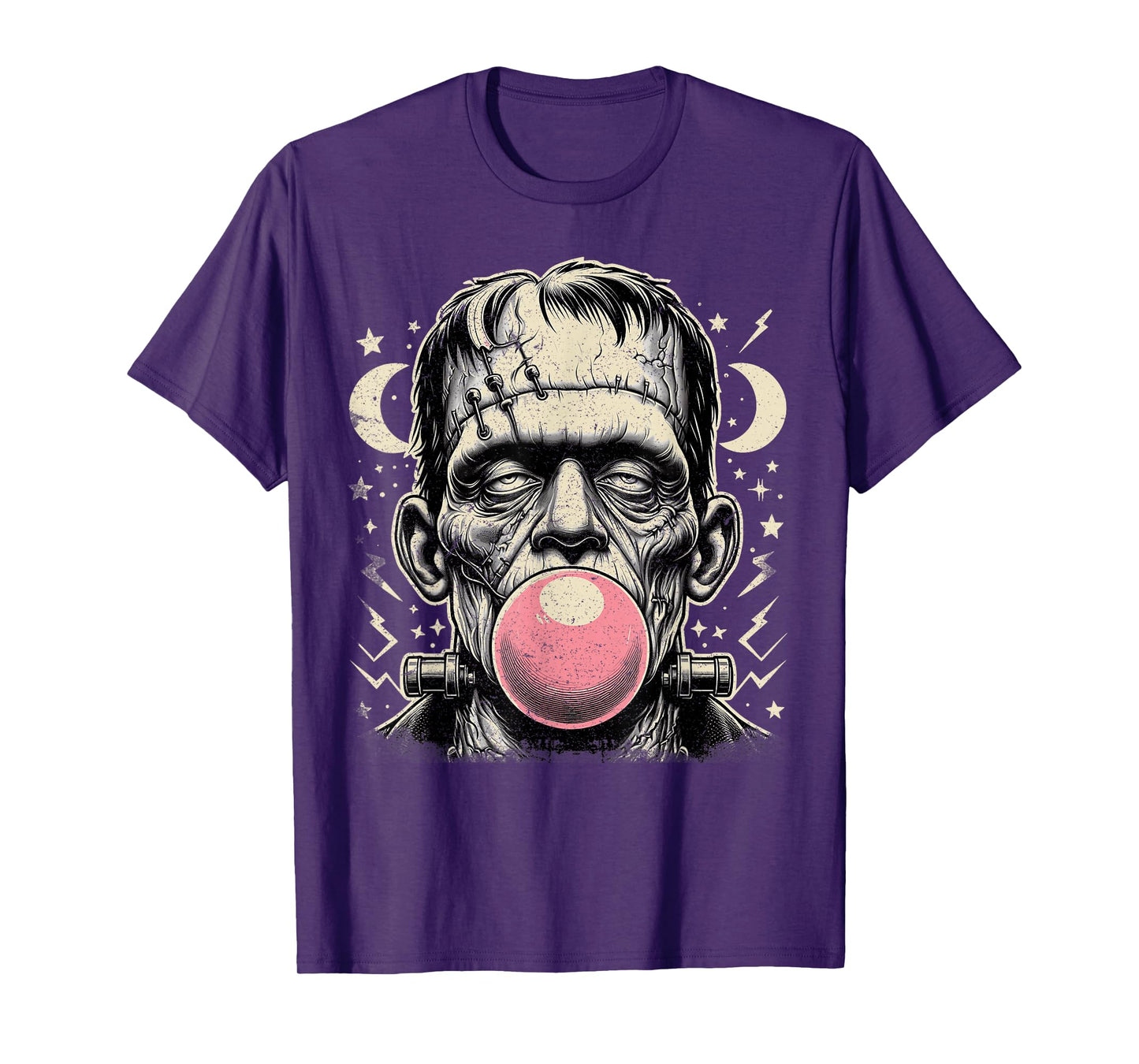 Funny Frankenstein Monster Bubble Gum Vintage Halloween Men T-Shirt