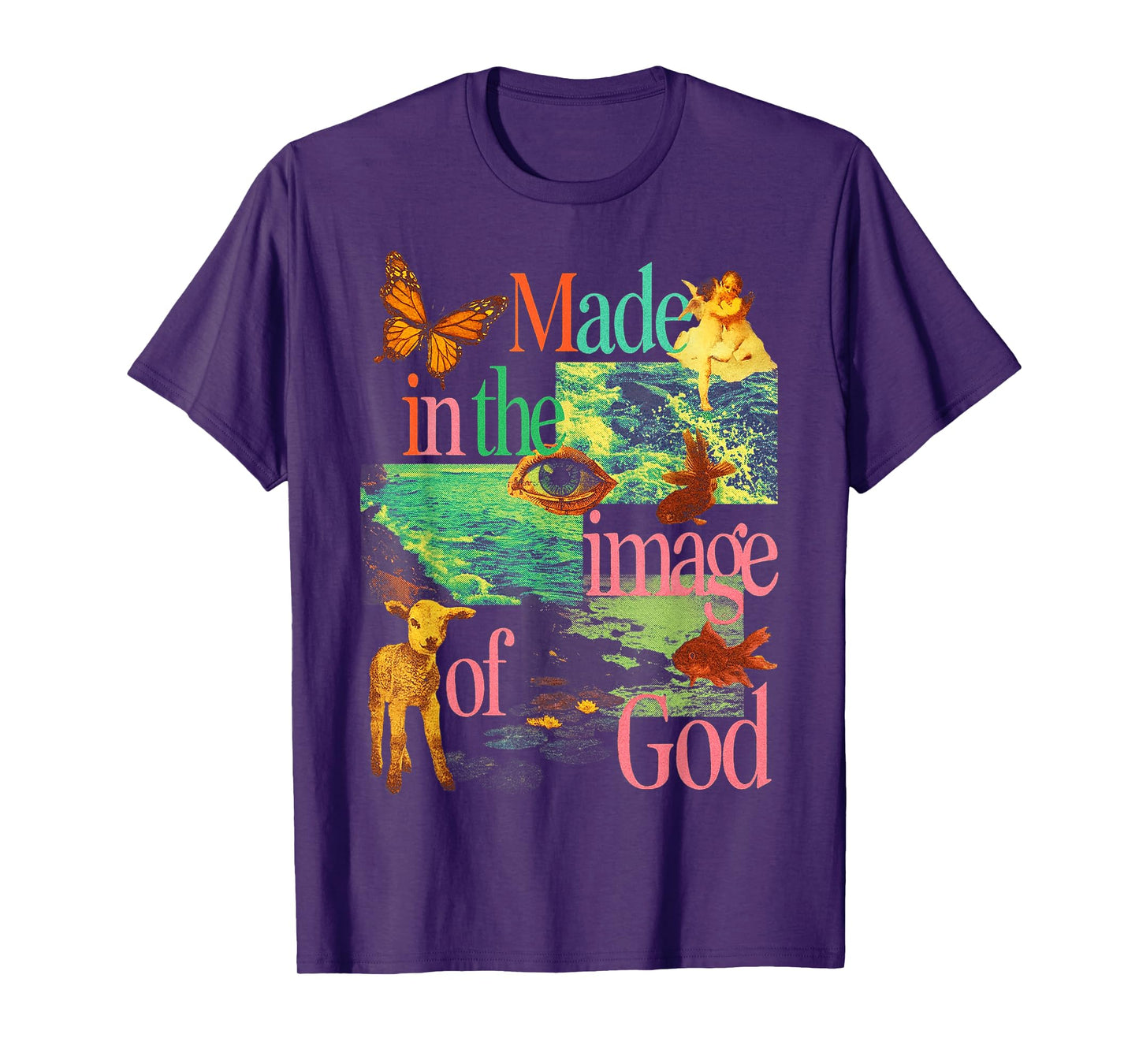 Made in The Image of God Faith Jesus Christian Womens Mens T-Shirt