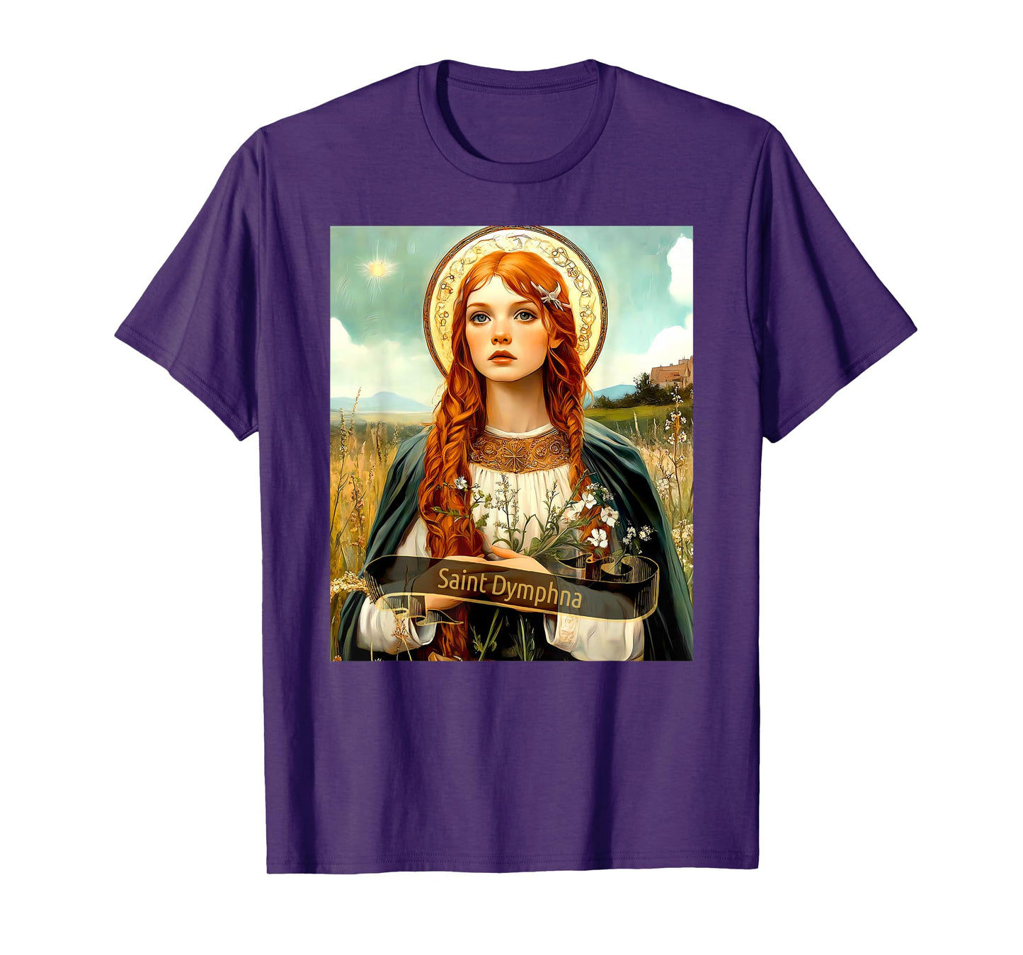Saint Dymphna | Catholic Christian Design Women Men Gift T-Shirt