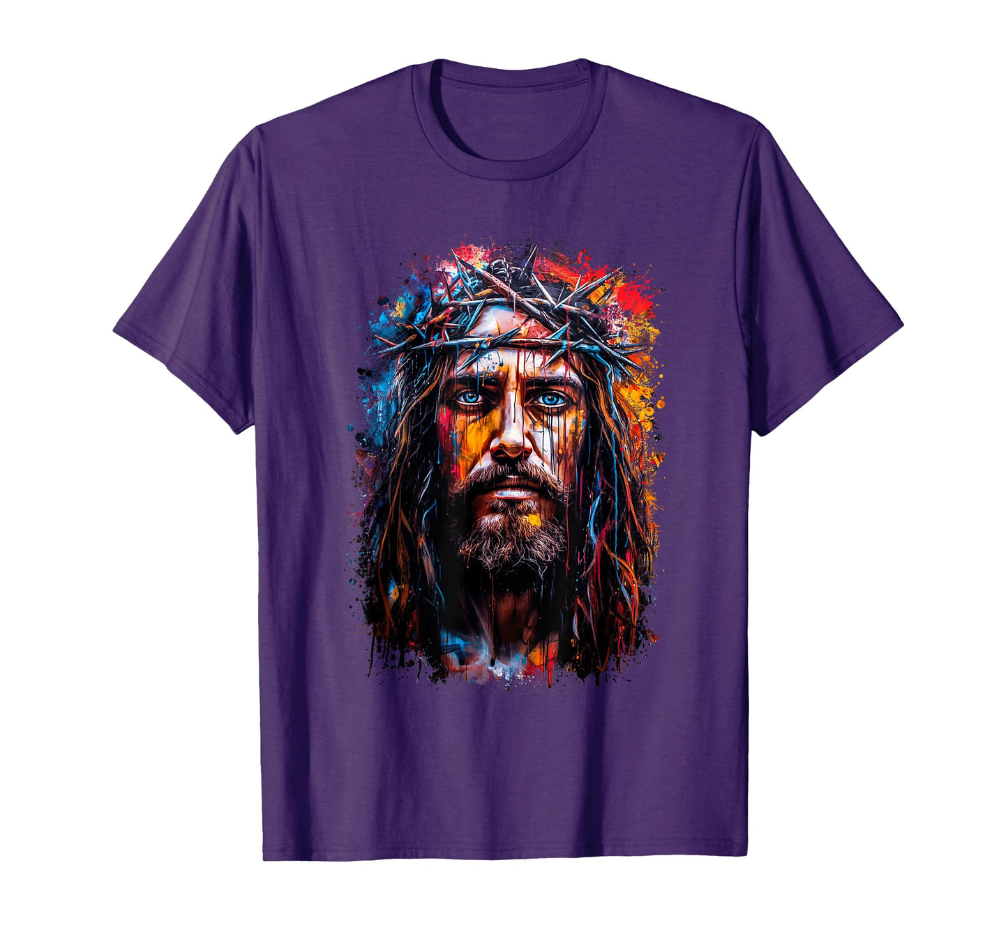 Graffiti-Style Portrait: Jesus Christ Crowned with Thorns T-Shirt