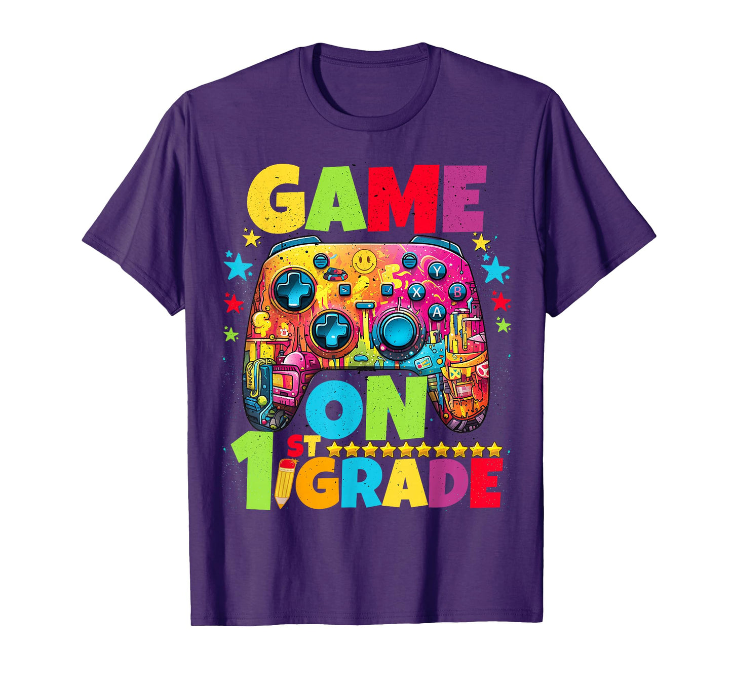 Game On 1st Grade Gamer Boys Kids Back To School First Day T-Shirt