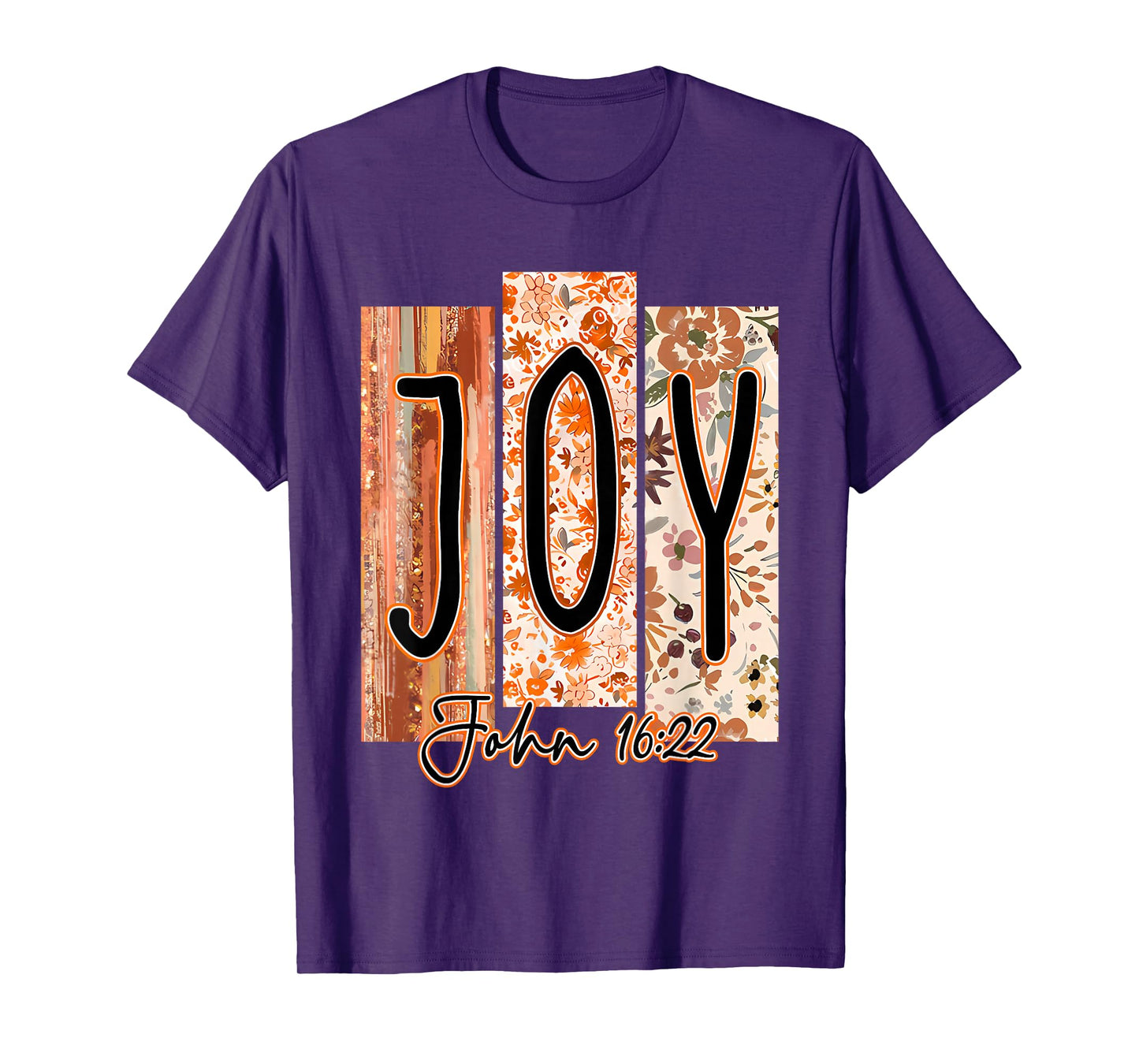 Joy Bible Verse Preppy Fall Christian Faith Pumpkin Spice T-Shirt