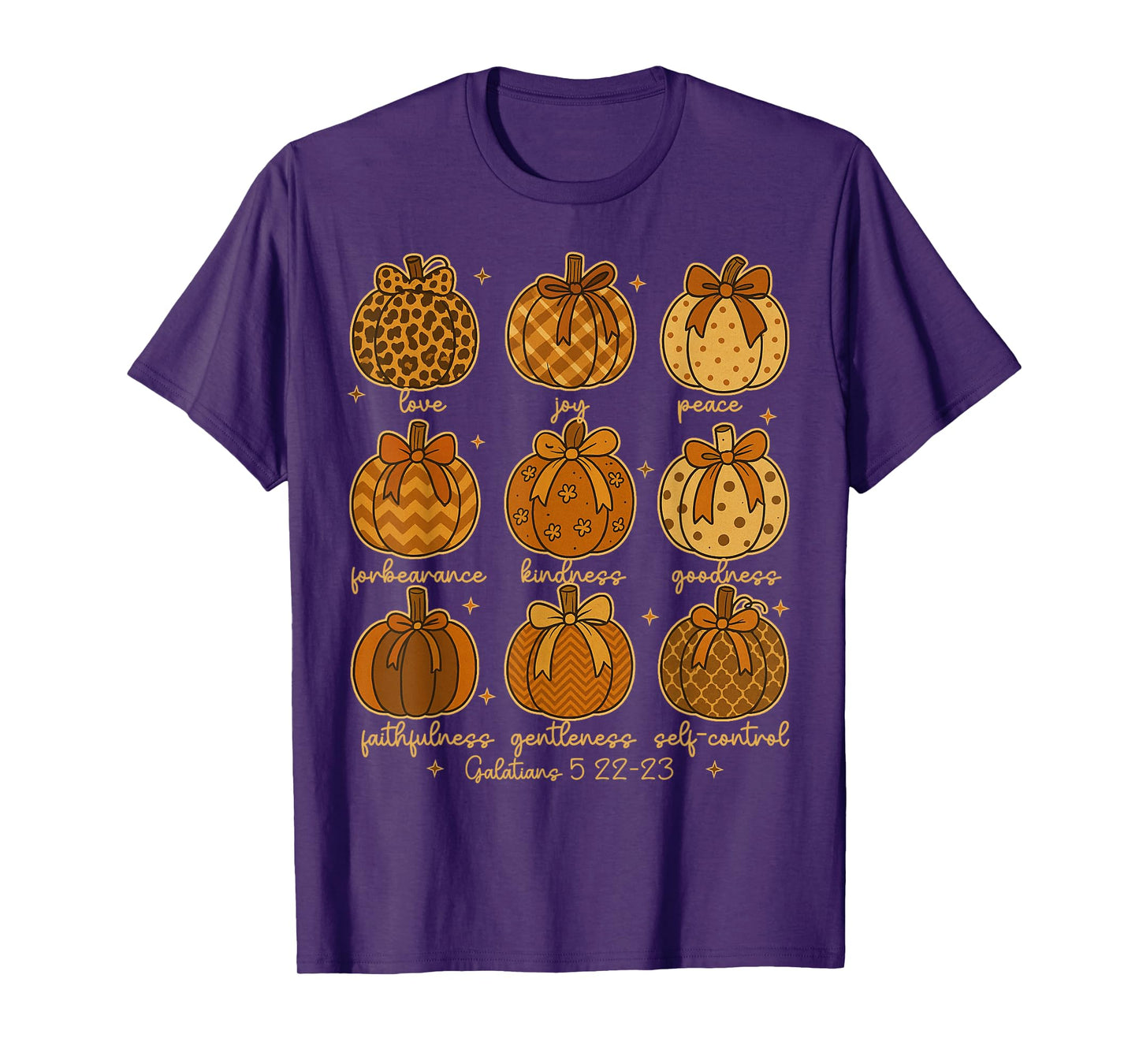 Fruits Of The Spirit Galatians 5:22 - 23 Christian Pumpkin T-Shirt