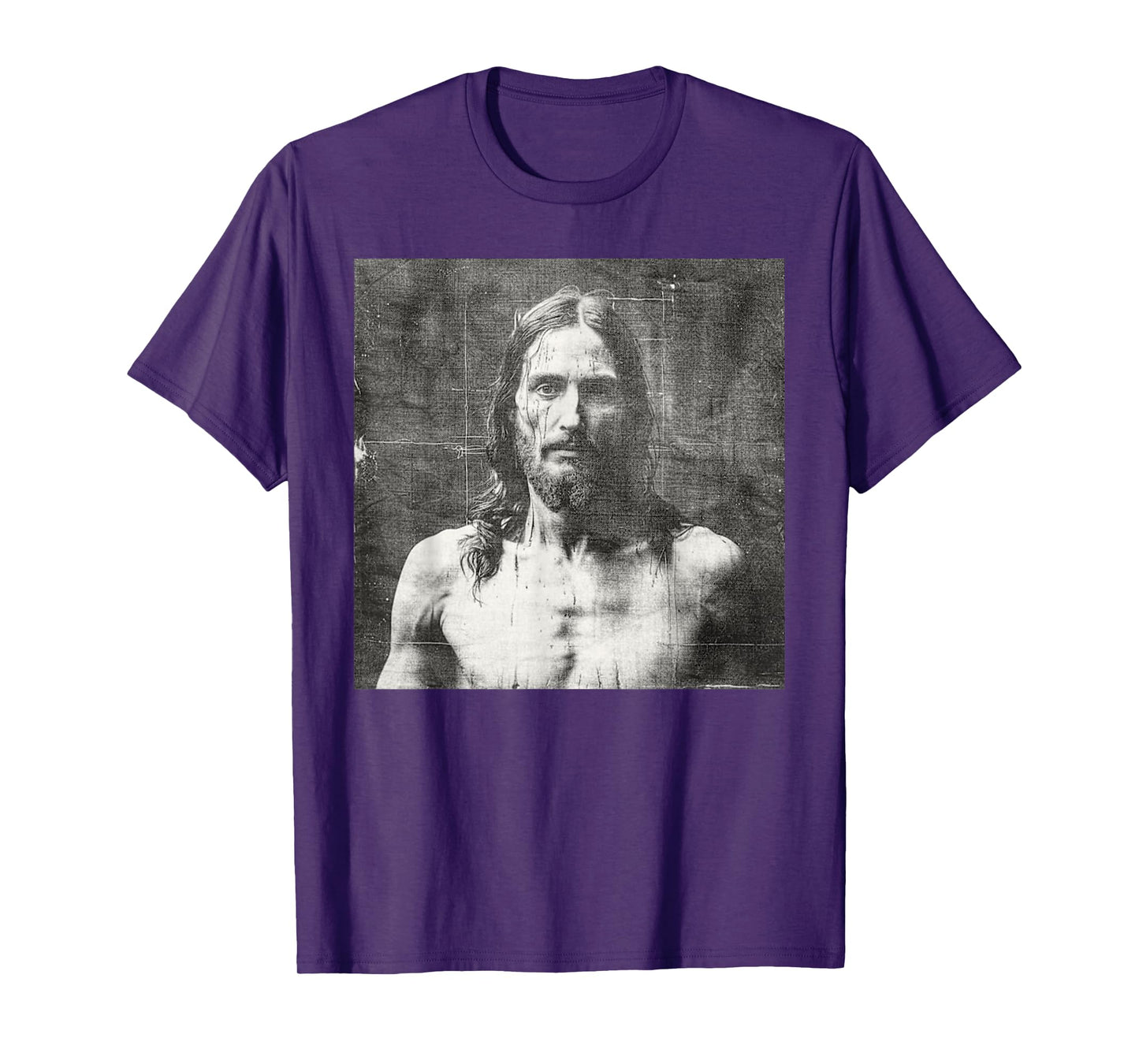 Vintage Jesus Christ Face Jesus Shroud Of Turin Distressed T-Shirt