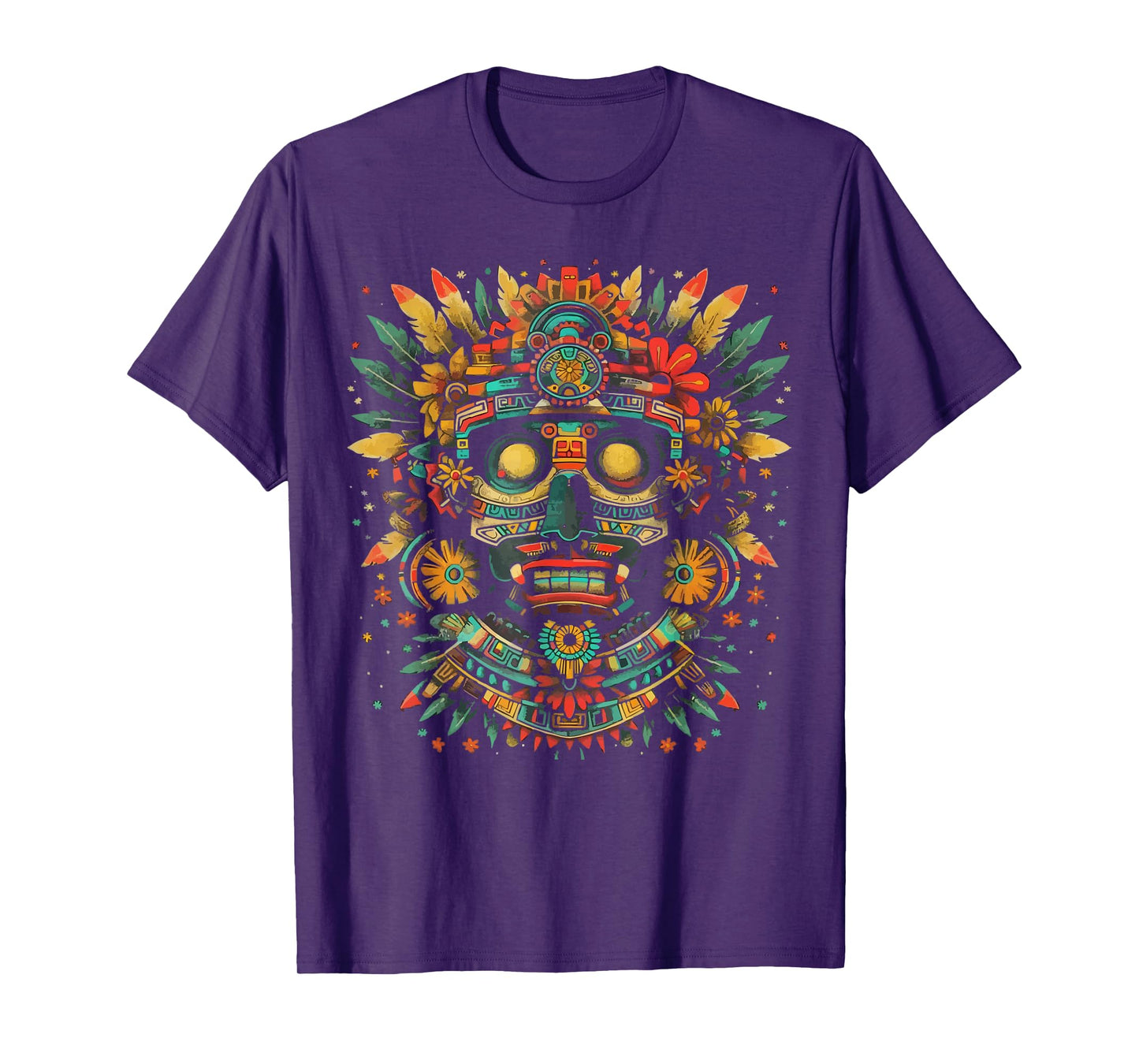Aztec God Aztec Culture Mayan Indigenous Tlaloc Statue T-Shirt