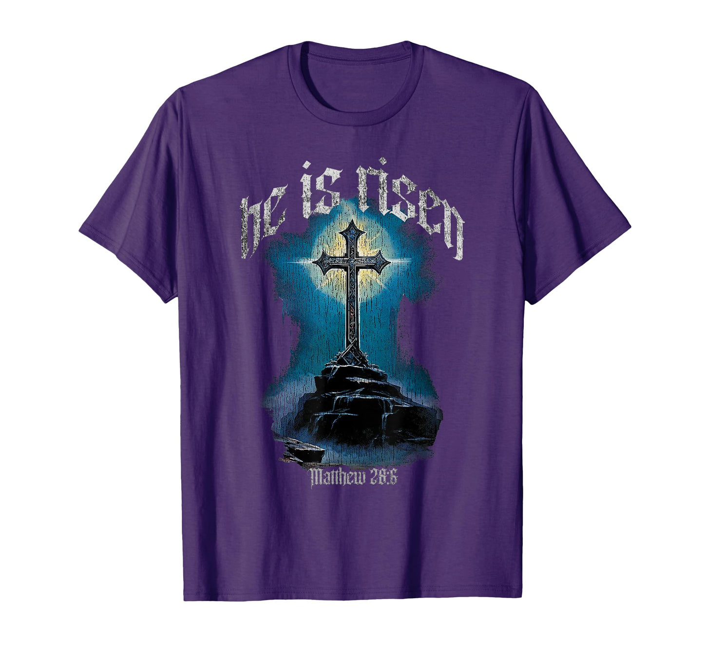 He Is Risen Cross Jesus Easter Christian Religious Men ns T-Shirt