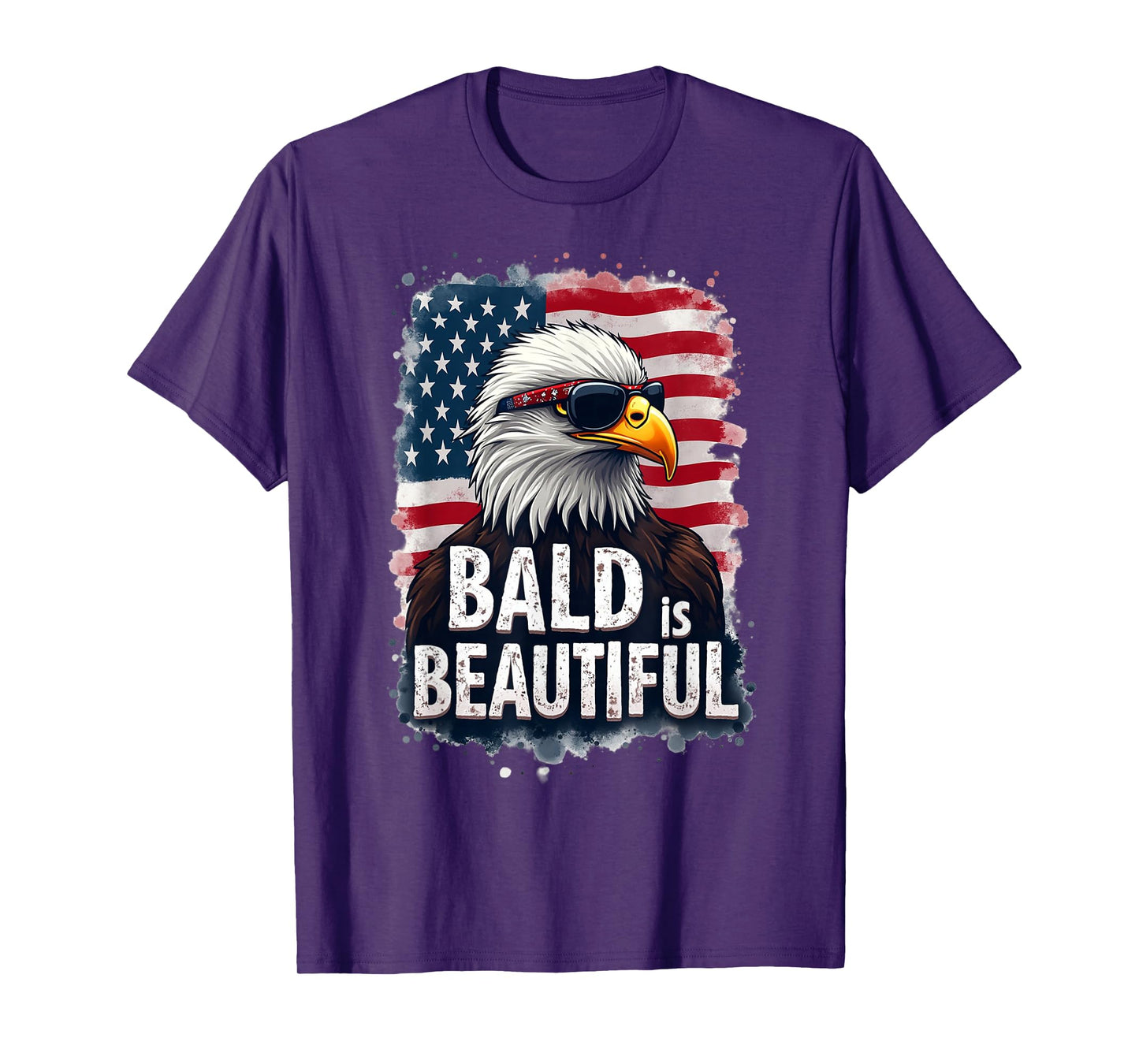 Bald Is Beautiful 4th of July Independence Day Bald Eagles T-Shirt