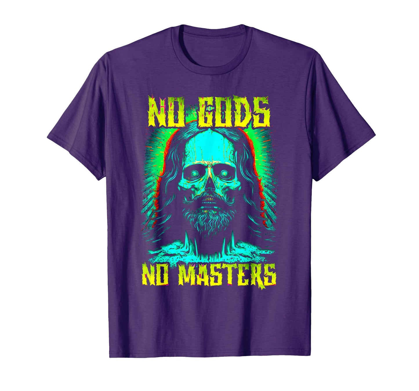 No Gods, No Masters Zombie Jesus Punk Goth Grunge Atheist T-Shirt