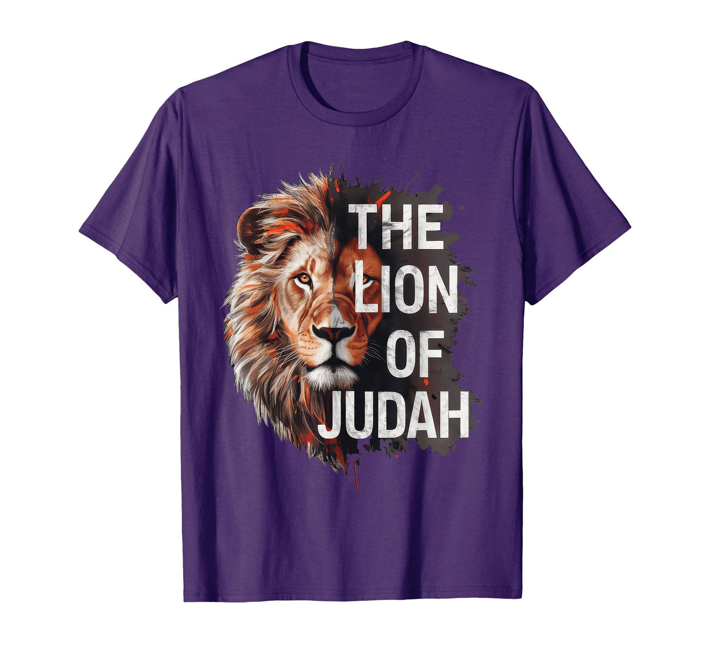 Lion of Judah Christian Cross Religious Faith T-Shirt