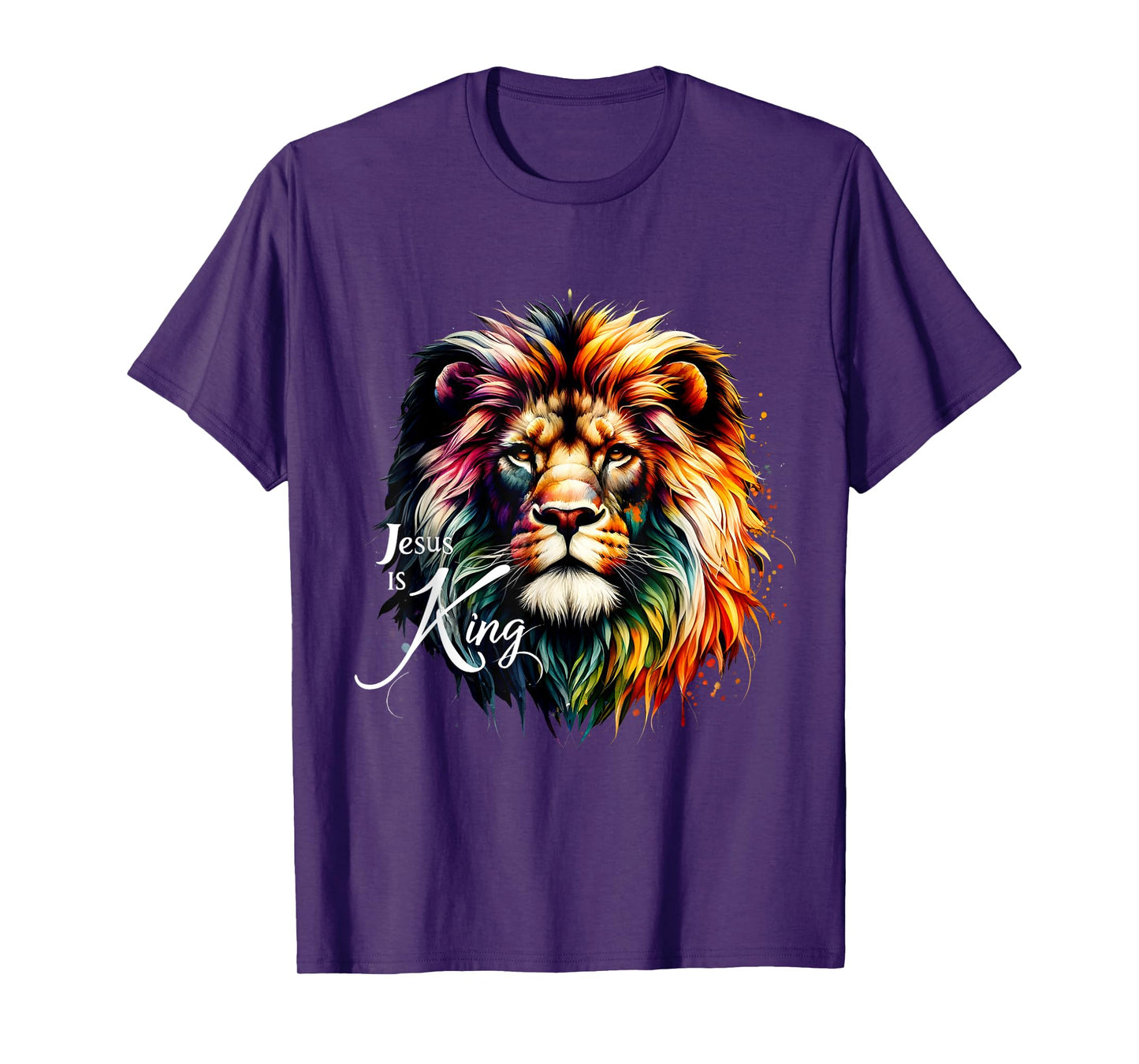 Jesus Is King Christian Lion Bible Scripture Jesus Lion T-Shirt