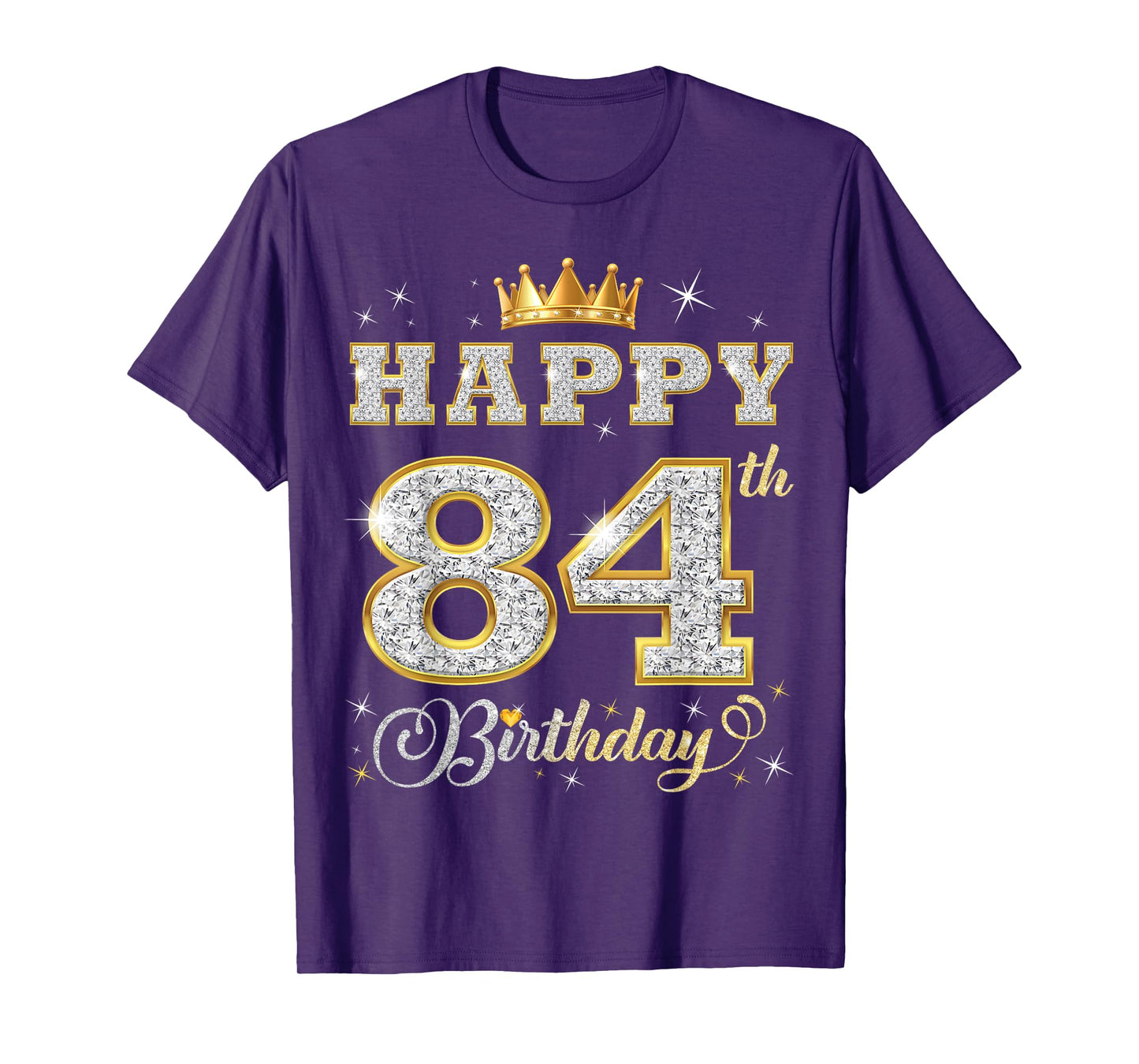 Happy 84th Birthday 84 Years Old Women Men Birthday Party T-Shirt