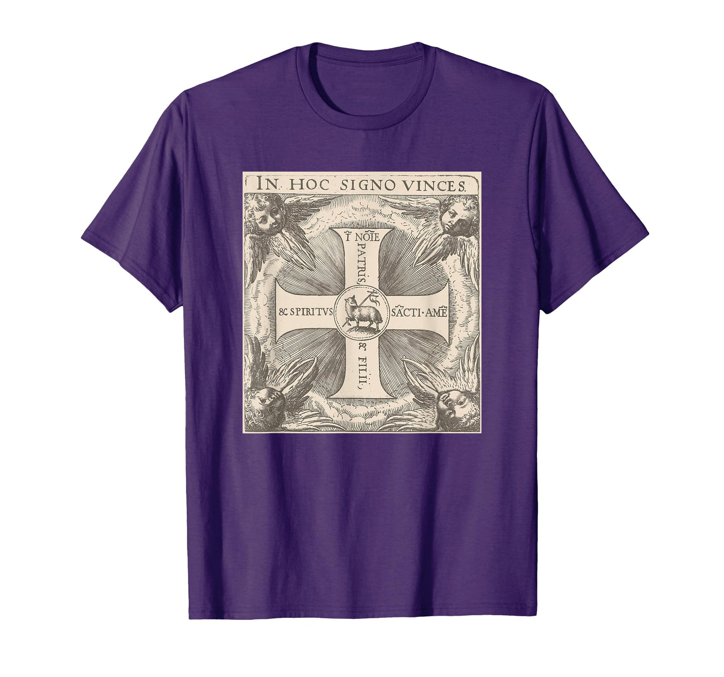 in Hoc Signo Vinces Lamb of God in This Sign Conquer T-Shirt