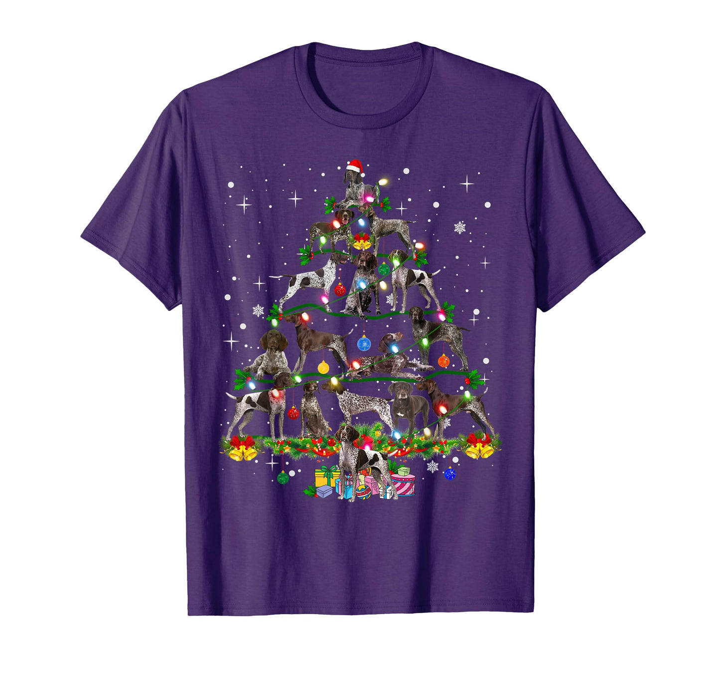 German Shorthaired Pointer Christmas Tree X-Mas Dog Dad Mom T-Shirt