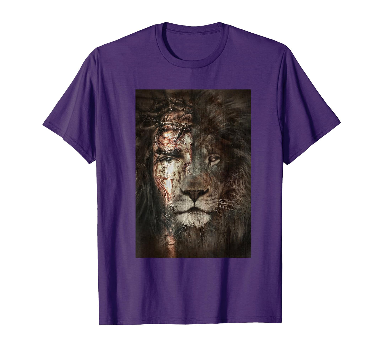 Jesus and lion Christian Gifts T-Shirt