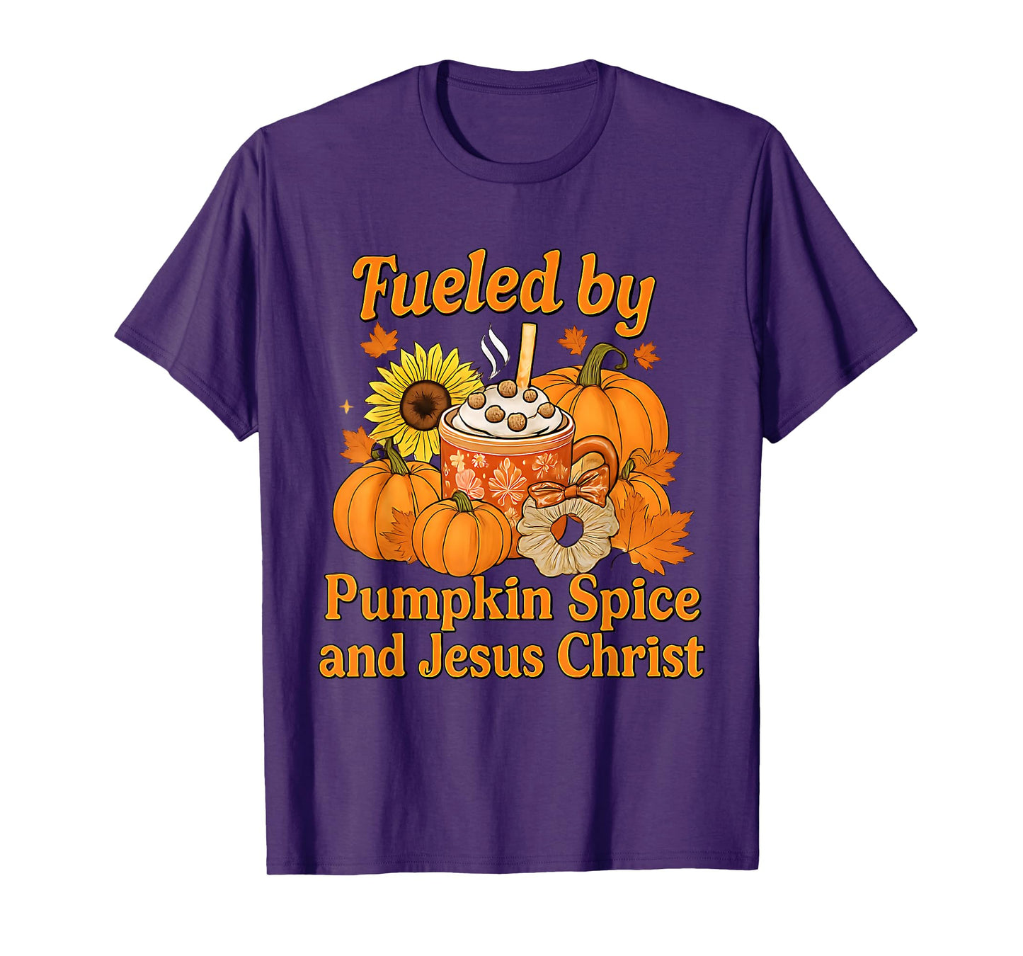 Cute Christian Fall Pumpkin Spice Jesus Christ Thanksgiving T-Shirt