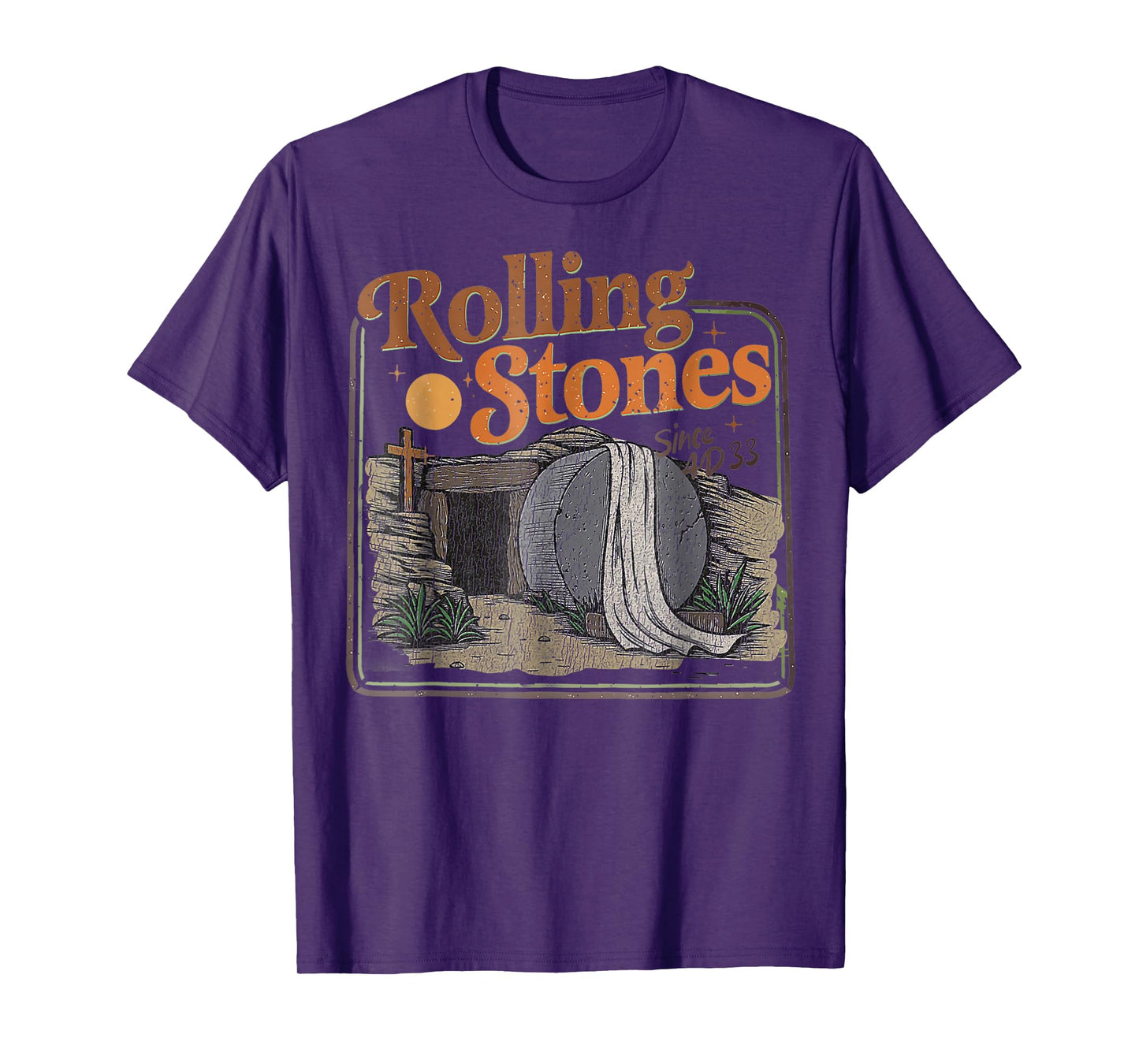 The Stone Was Rolled Away He Is Alive Retro Christian Easter T-Shirt