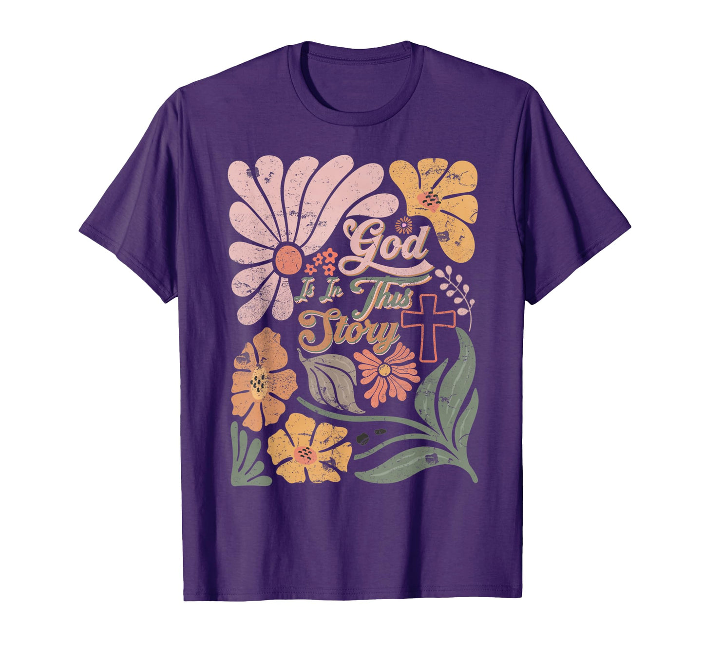 Boho Retro Christian God Is In This Story Men Women T-Shirt