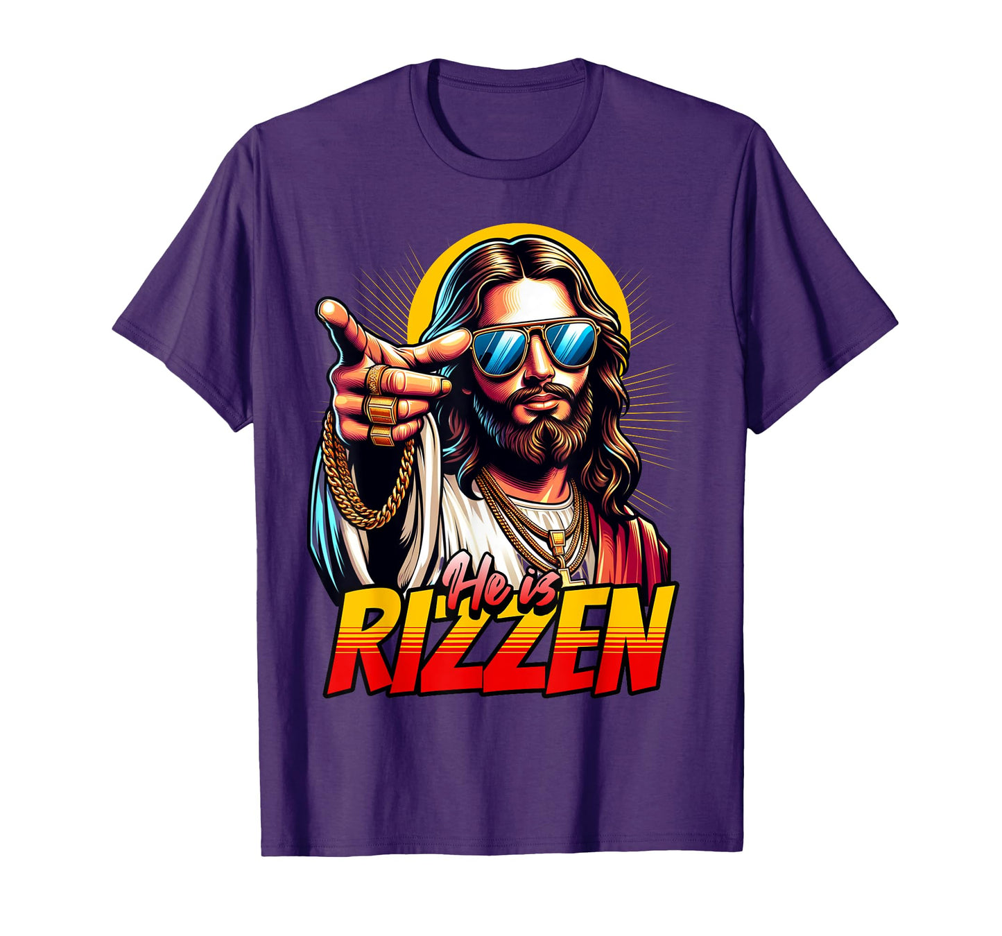 He is Rizzin' Jesus Cool Easter Meme T-Shirt