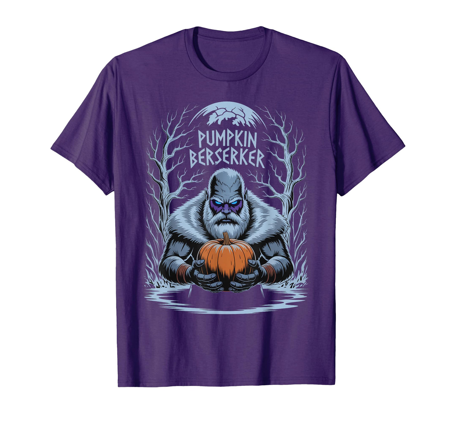 Pumpkin Head Berserker - Viking Warrior Halloween T-Shirt