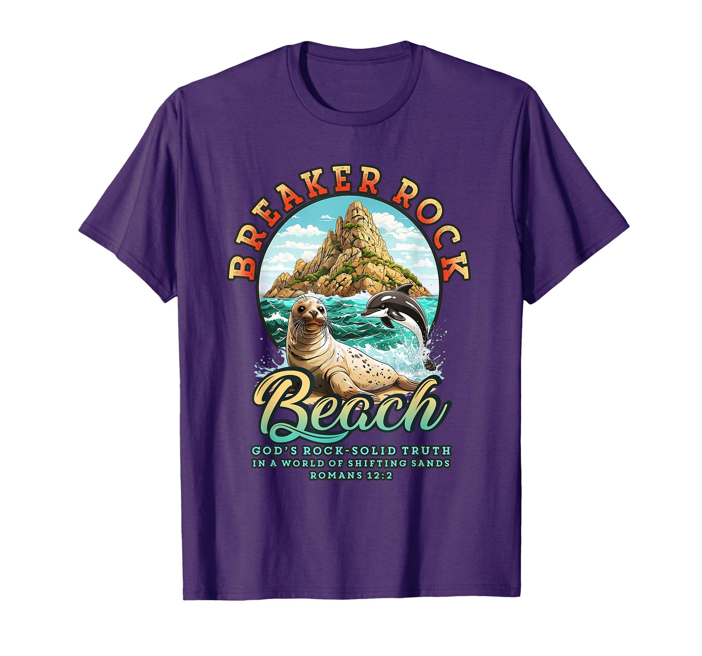 Breaker Rock a Beach Christian God's Rock Solid Truth VBS T-Shirt