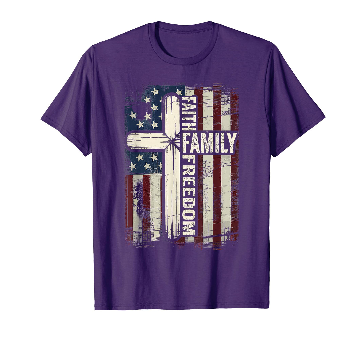 Faith Family Freedom USA Flag T-Shirt