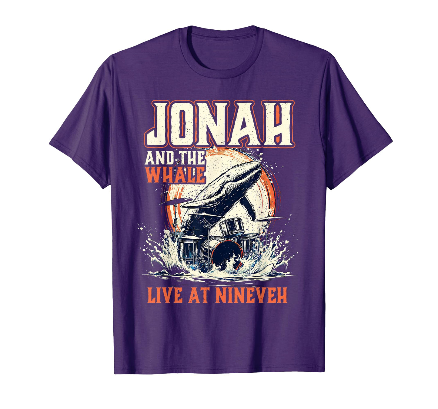 Christian Rock Shirt for Men Jonah and Whales Vintage Funny T-Shirt