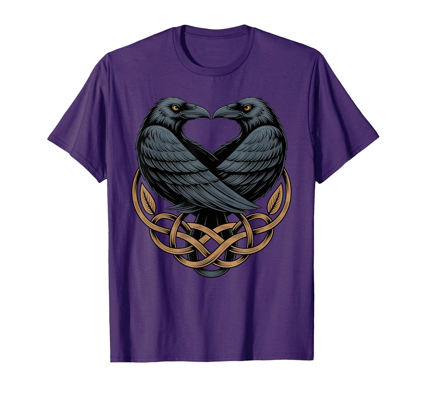 Classic Knotwork Odins Raven Valhalla Norse Viking Mythology T-Shirt