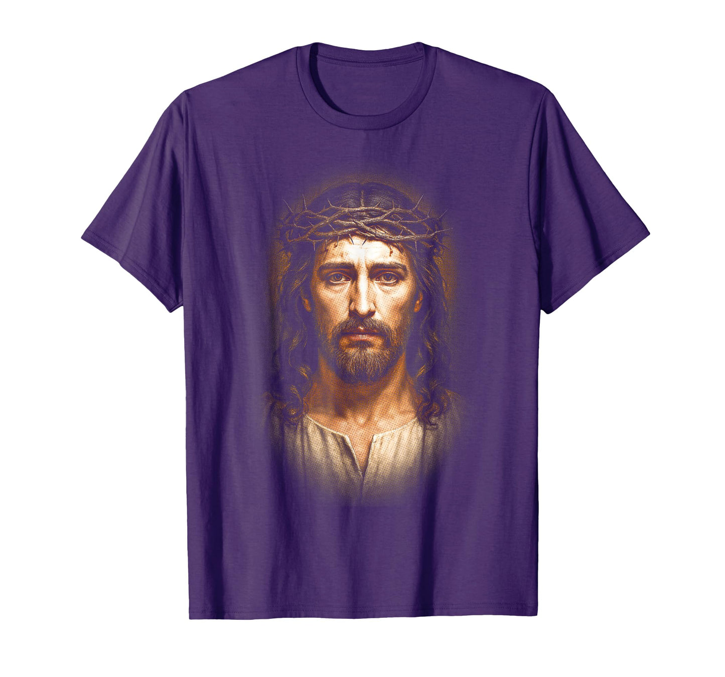 Jesus With Crown of Thorns Christian God Faith Bible T-Shirt