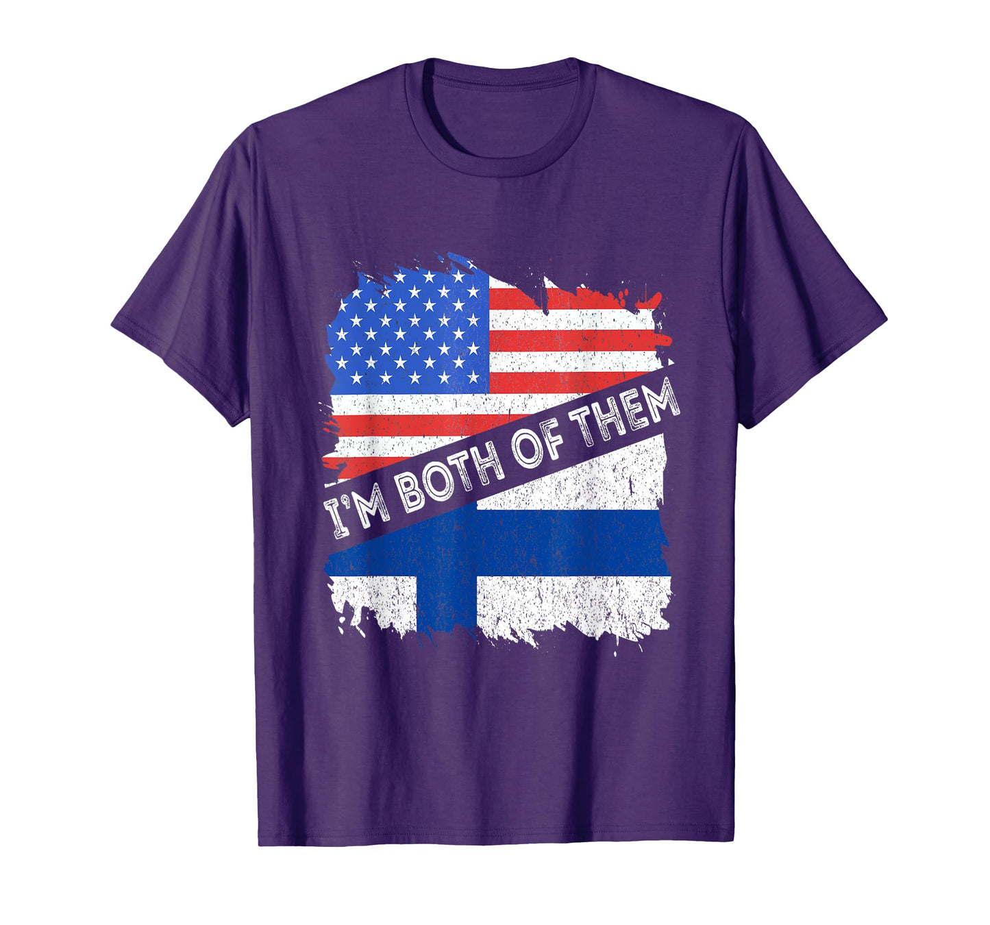 Finland Flag America I'm Both Of Them USA Finnish Roots T-Shirt