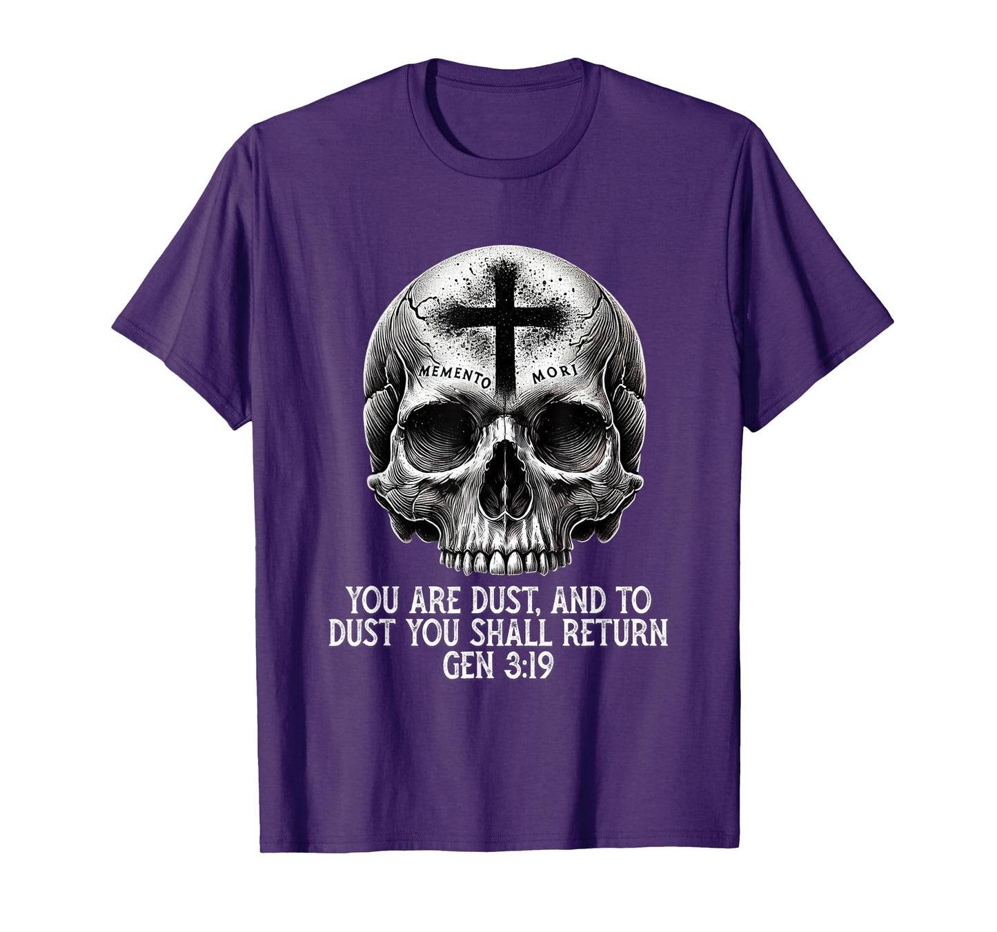Memento Mori Catholic Crucifix Traditional Latin Mass Skull T-Shirt