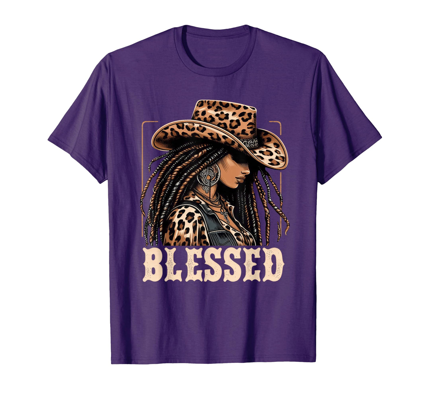 Retro Black Western Cowgirl Vintage African Christian Woman T-Shirt