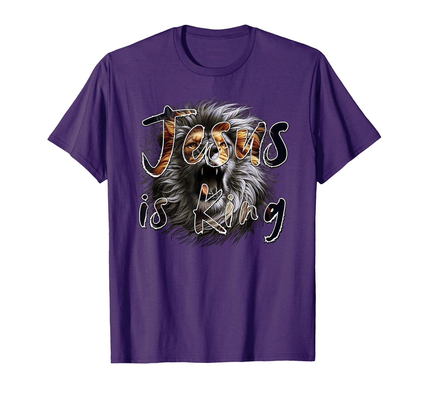 Jesus is King, The Lion of Judah Striking Christian Graphic T-Shirt